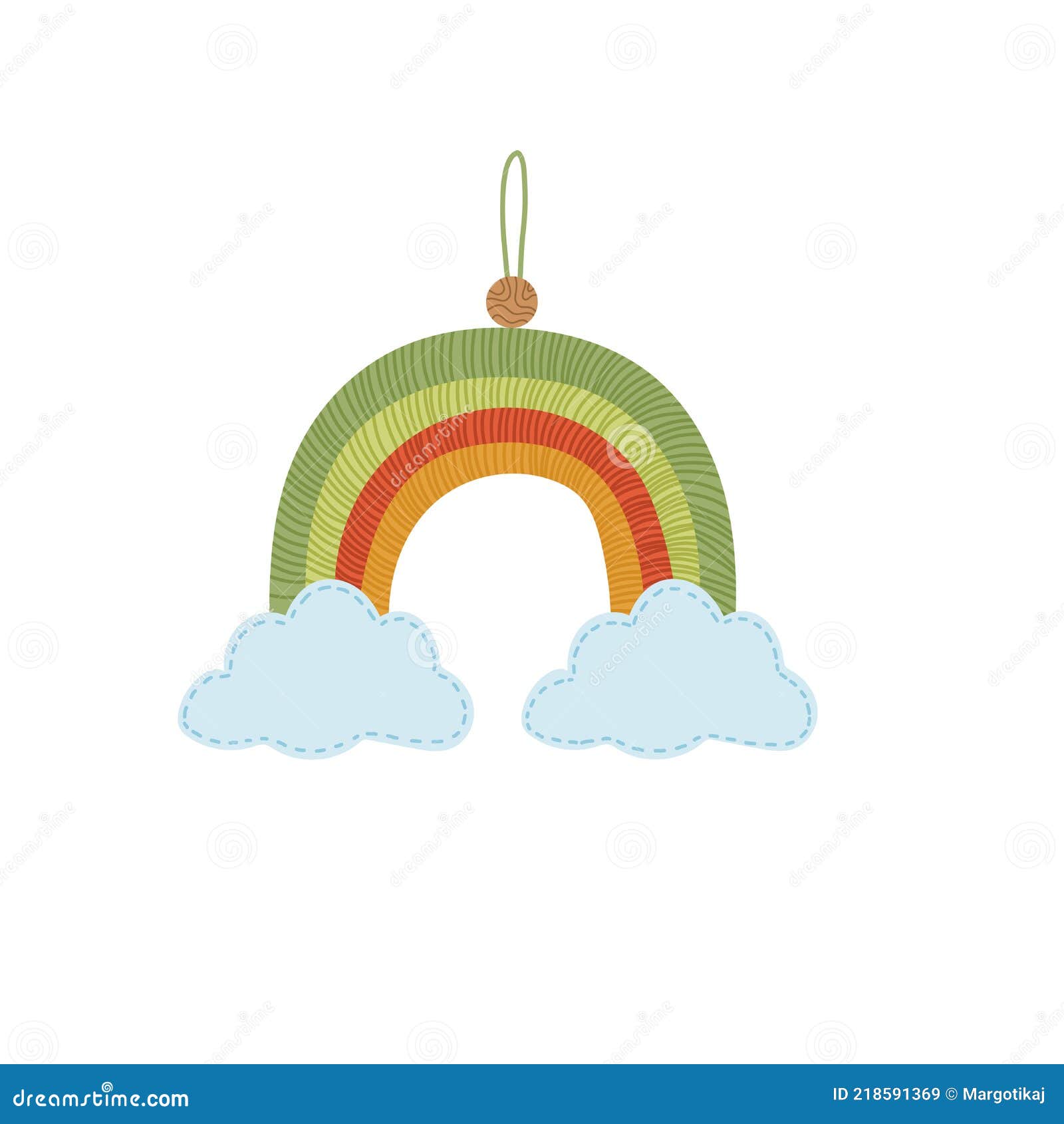 Arcobaleno a Macrame Carino Con Disegno a Mano Nudsboho Nurseryvettoriale  Illustrazione Vettoriale - Illustrazione di tessile, iscrizione: 218591369