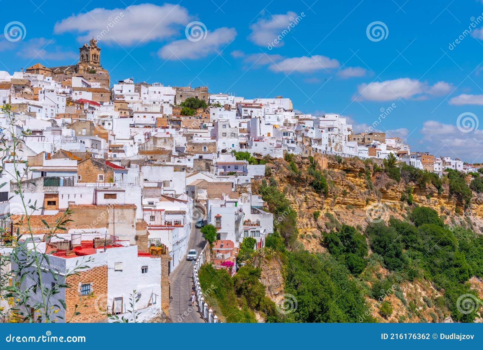 arcos de la frontera, one of famous pueblos blancos, in spain