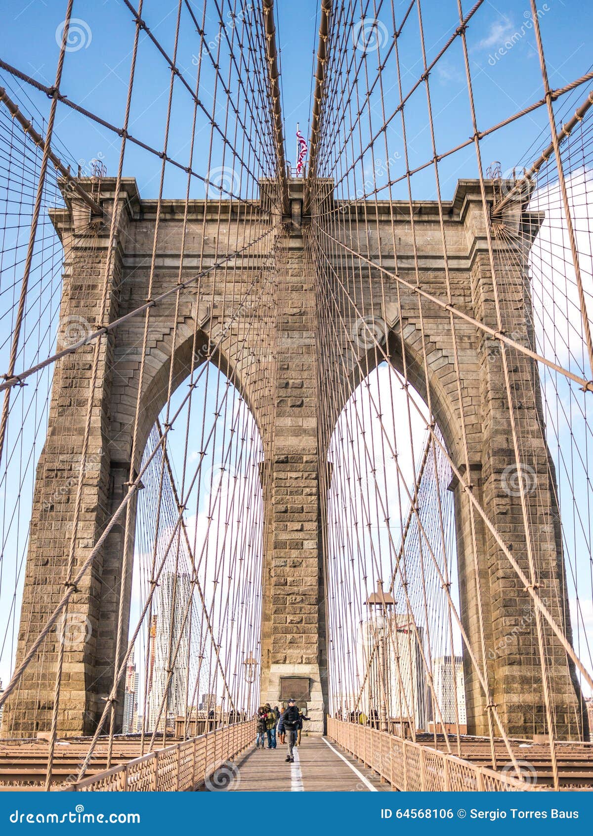 Arcos Del Puente De Brooklyn Foto editorial - Imagen de oriente, turista:  64568106