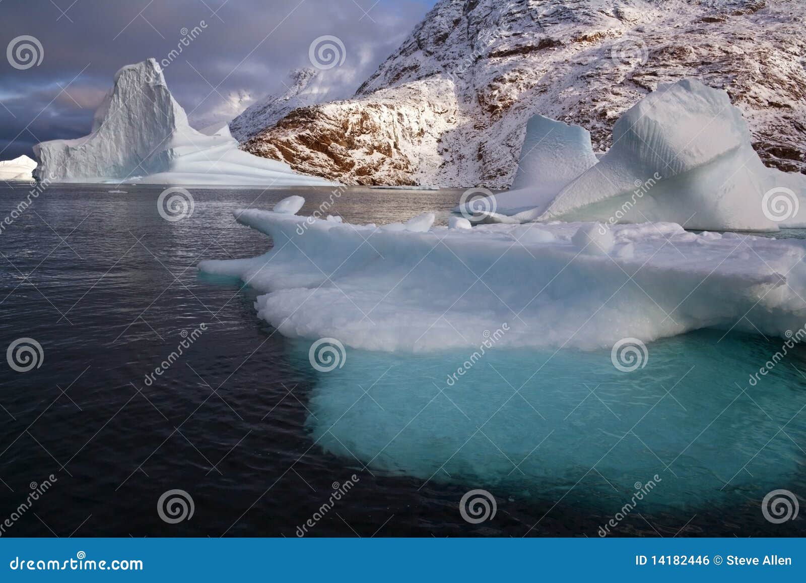 The Arctic - Greenland. Harry Inlet in Scoresbysund on the Arctic coast of north eastern Greenland