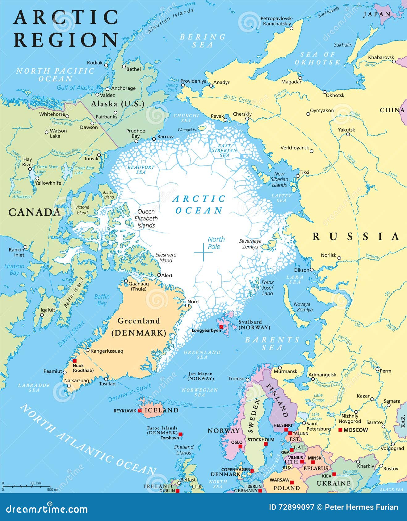 arctic region political map