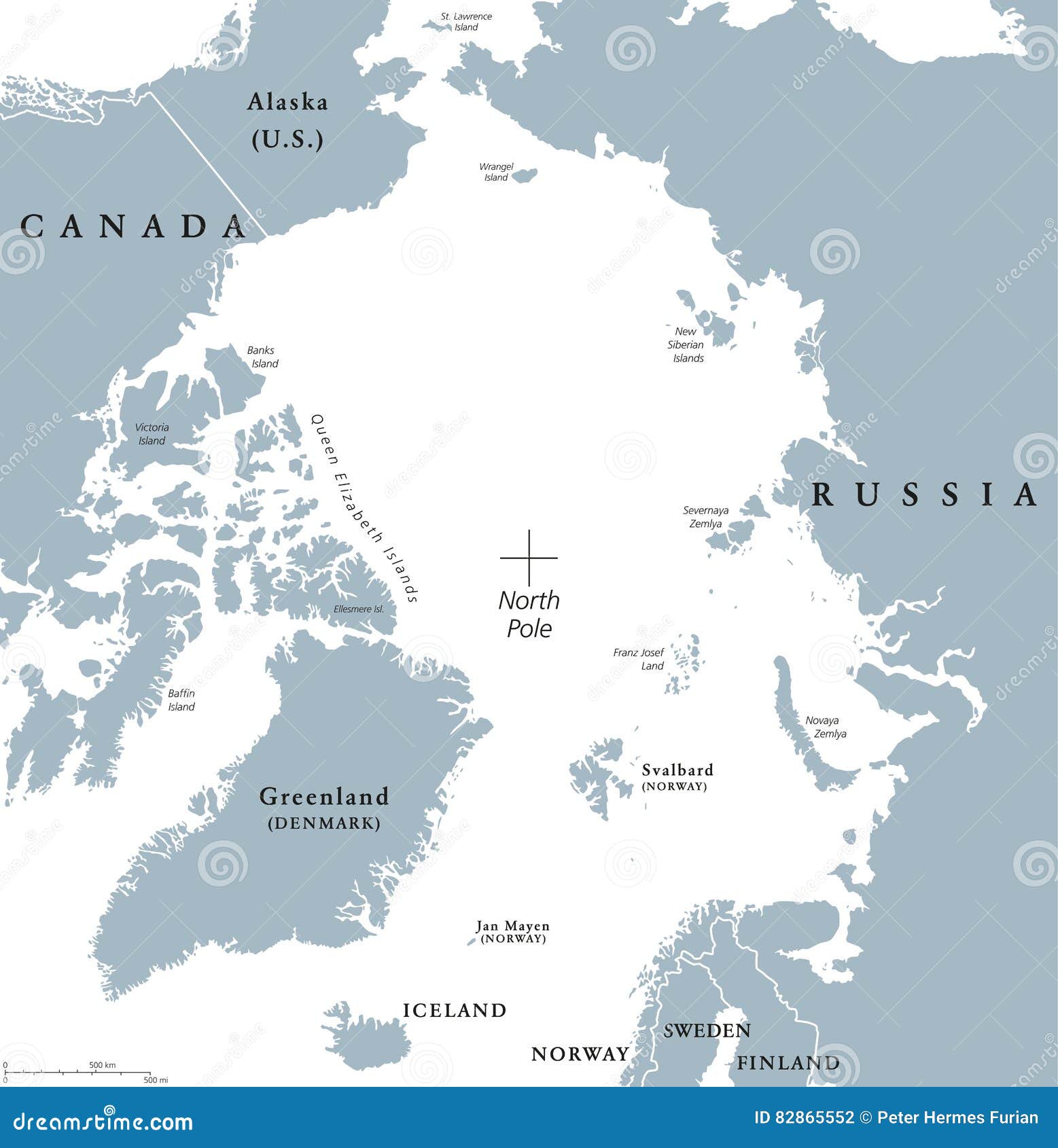 arctic region political map