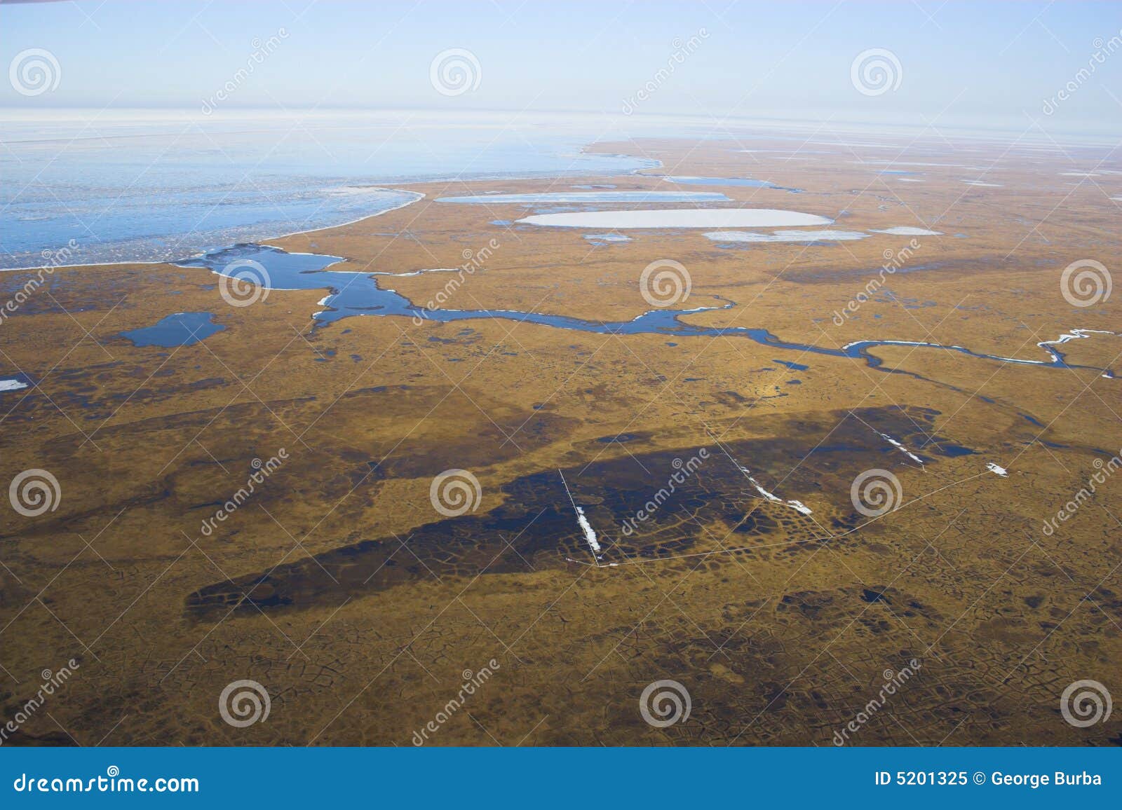 arctic tundra from air