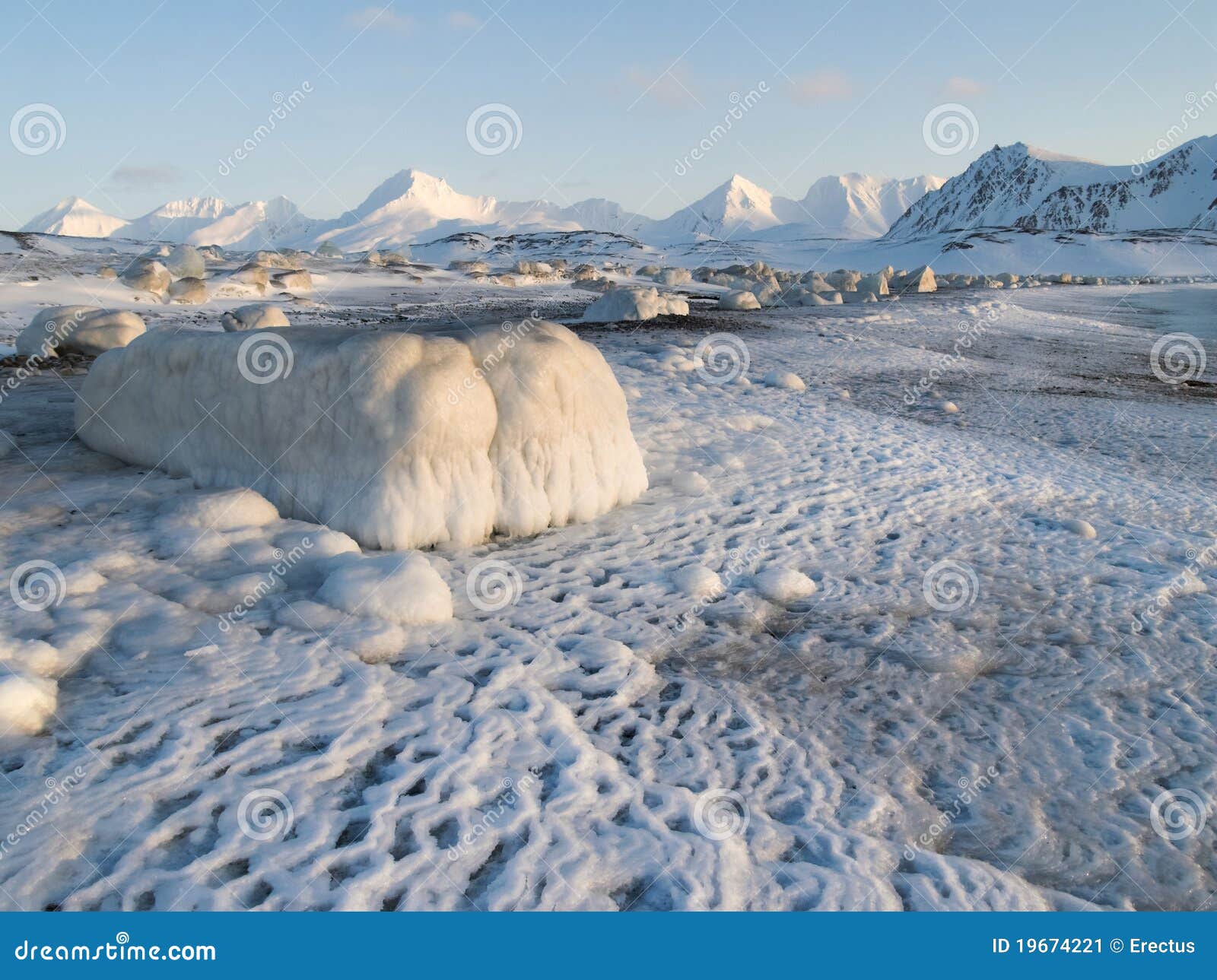 Arctic Winter Ice Growlers on the Shore Stock Image Image of cold
