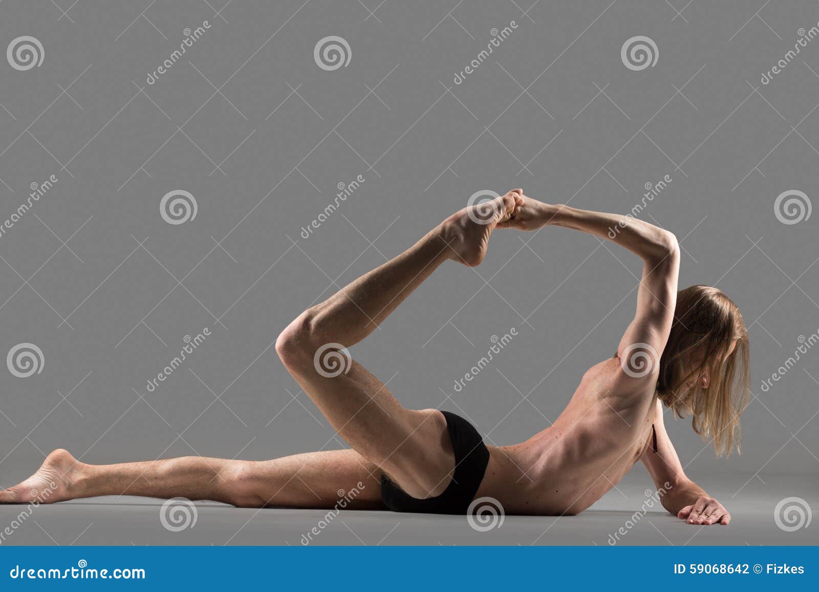 Illustration Of A Strong Man Practicing Yoga With A Standing Half Bow Pose  Stock Illustration - Download Image Now - iStock