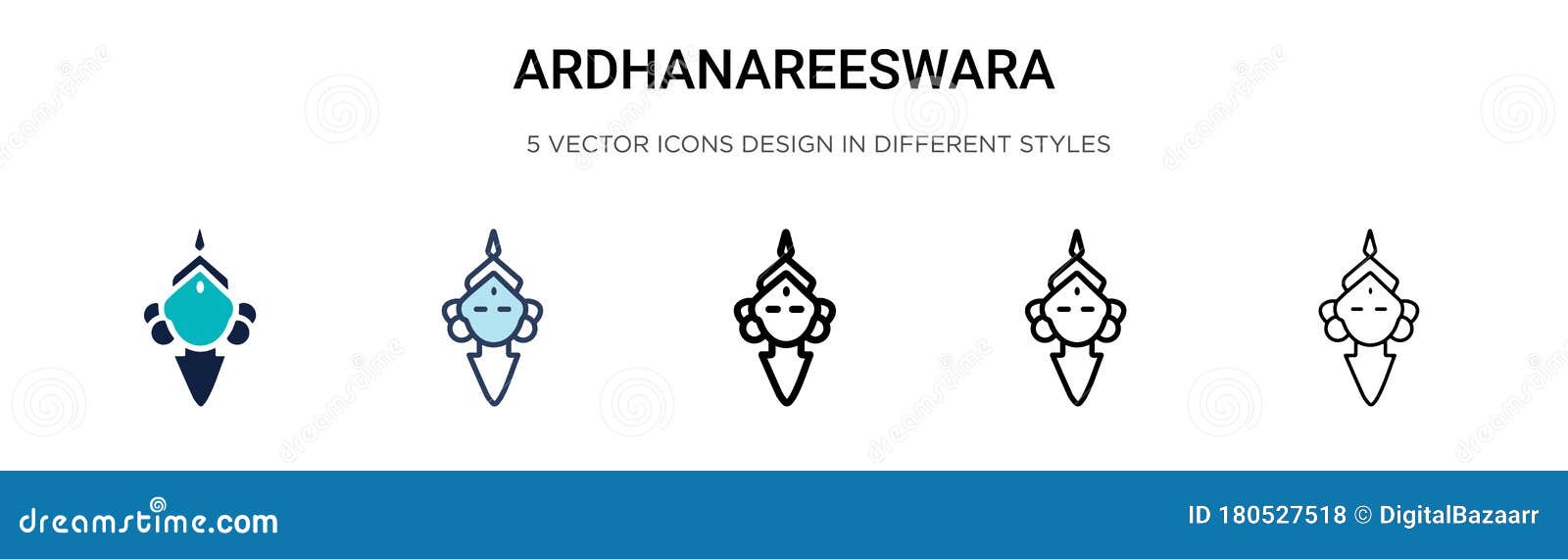 Ardhanareeswara Icon in Filled, Thin Line, Outline and Stroke ...