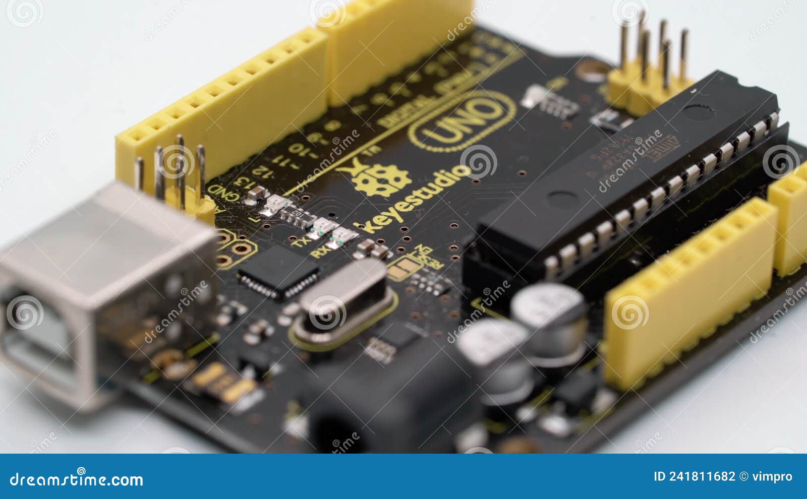 Arduino UNO Electronic Component. Small Single Board Computer, Device ...