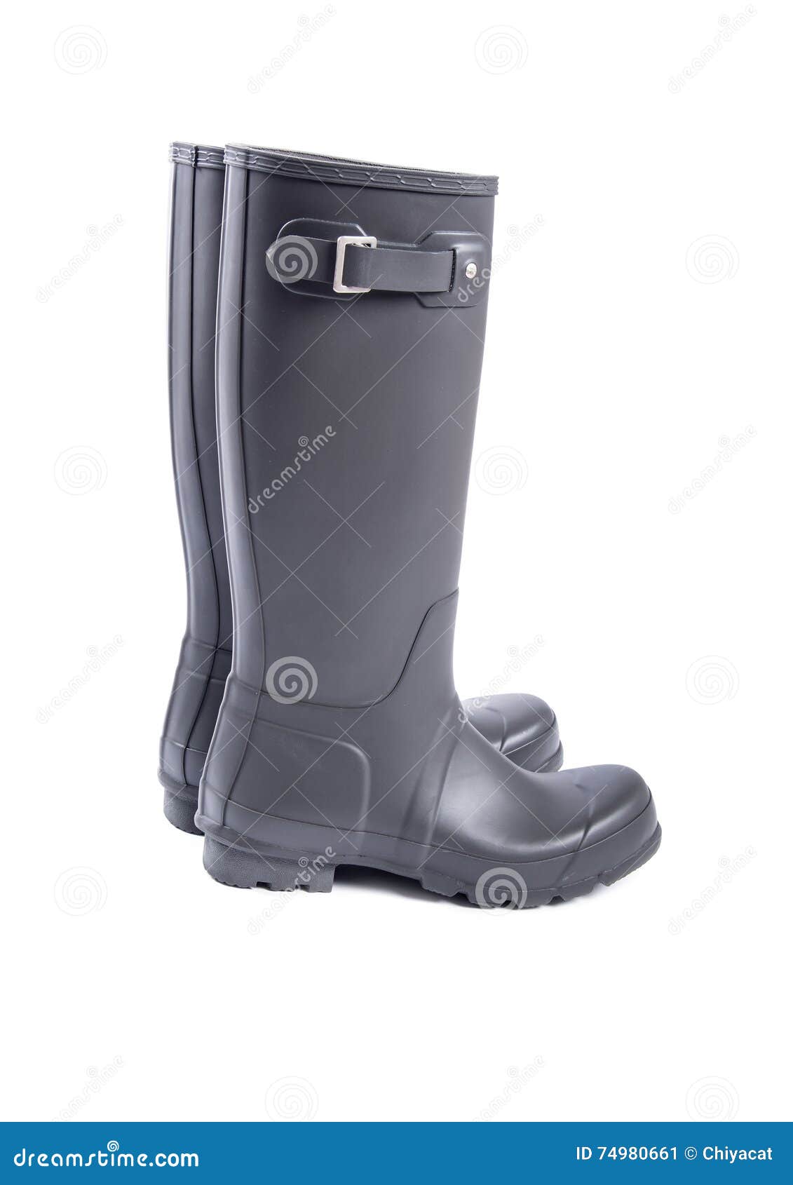 grey rubber boots