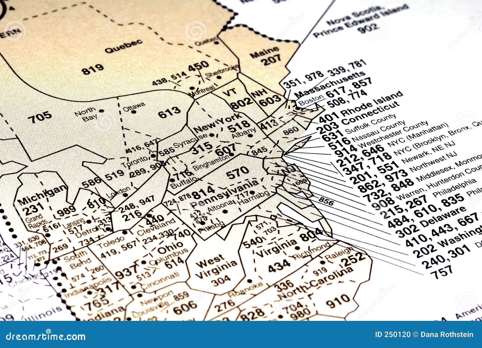 area code map