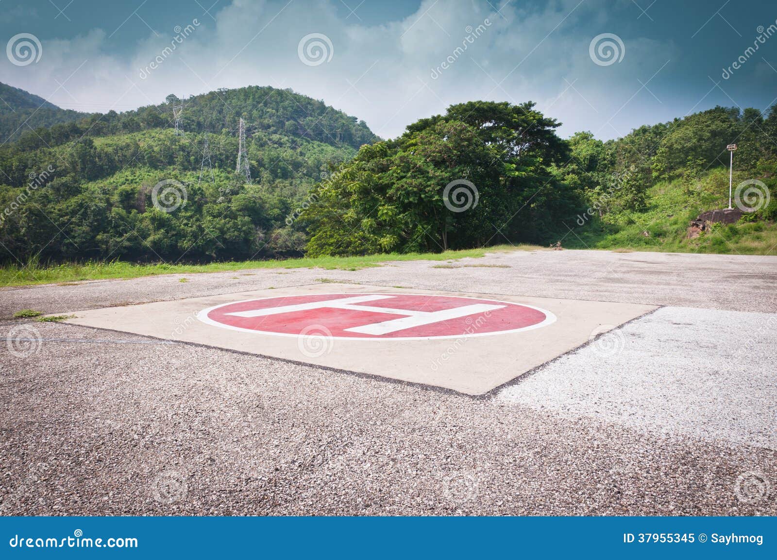 Area for Helicopter Landing Stock Image Image of green, create 37955345
