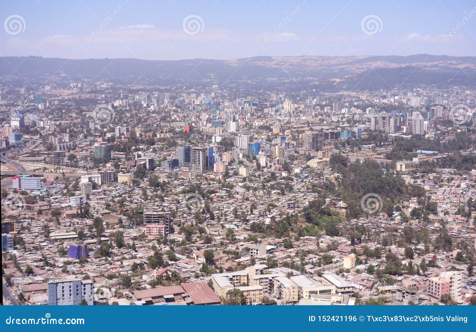 areal view of addis ababa