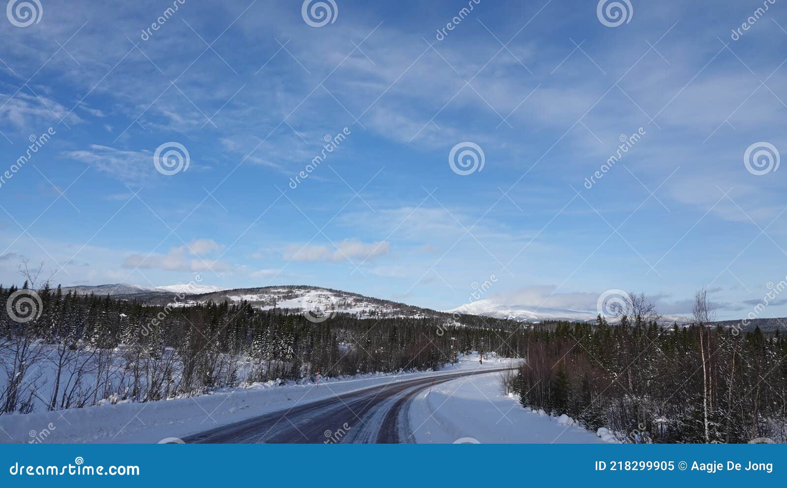 arefjallen mountains near undersaker town in winter in jamtland in sweden
