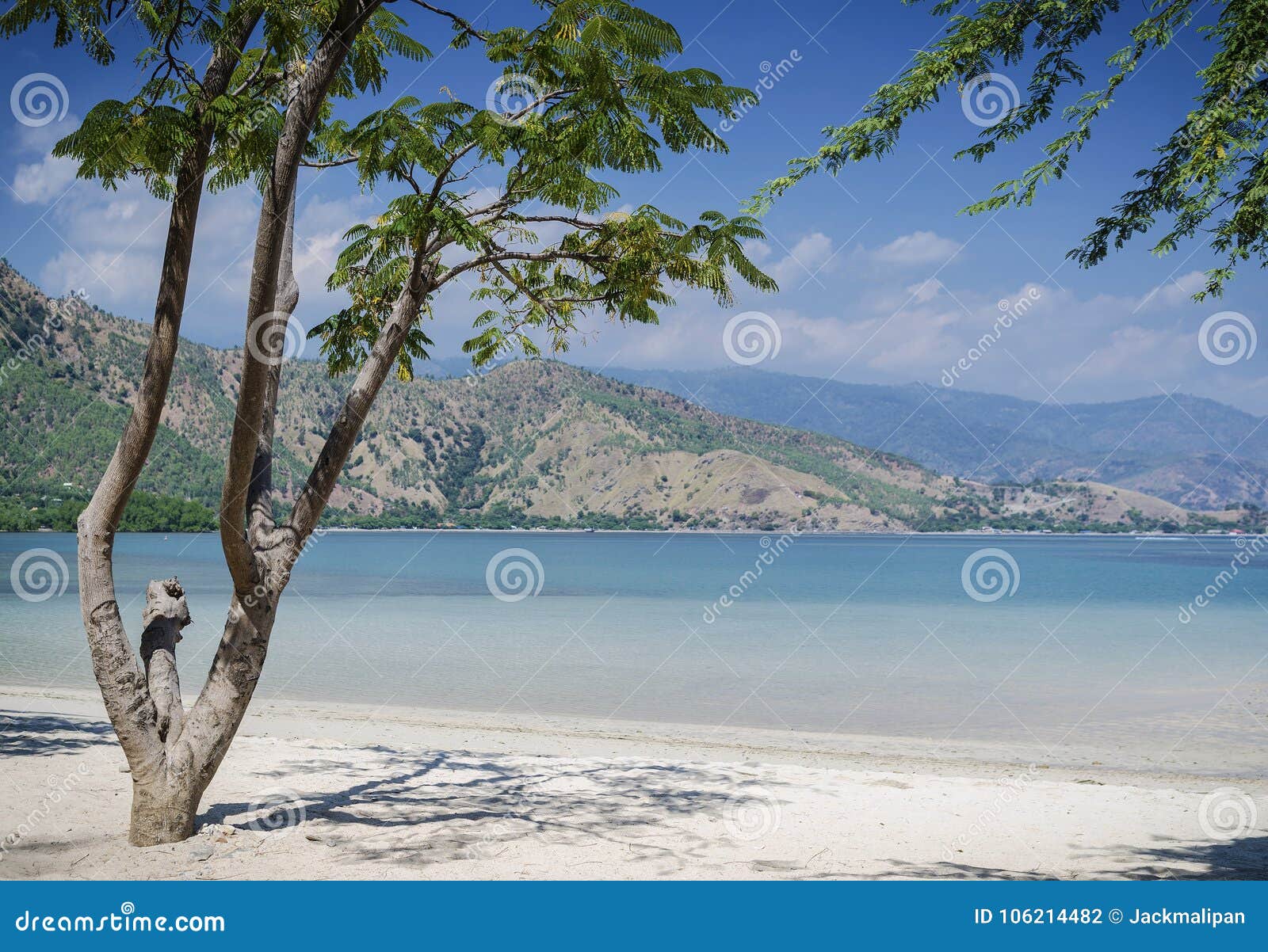 areia branca tropical beach view near dili in east timor