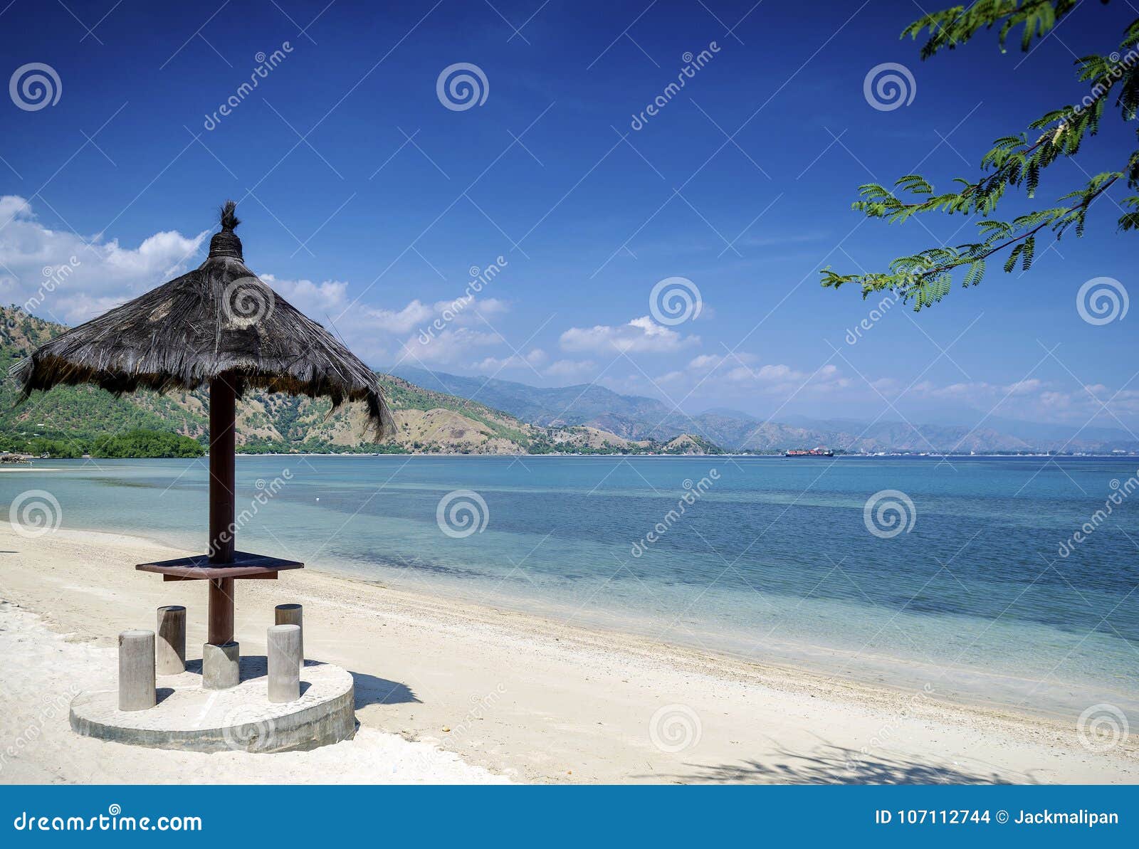 areia branca tropical beach view near dili in east timor