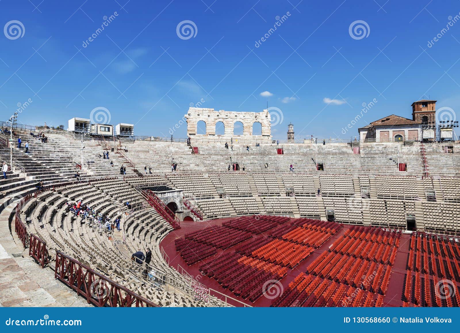 Arena Di Verona Ancient Roman Amphitheatre In Verona Stock Photo Image Of Antique Cavea 130568660