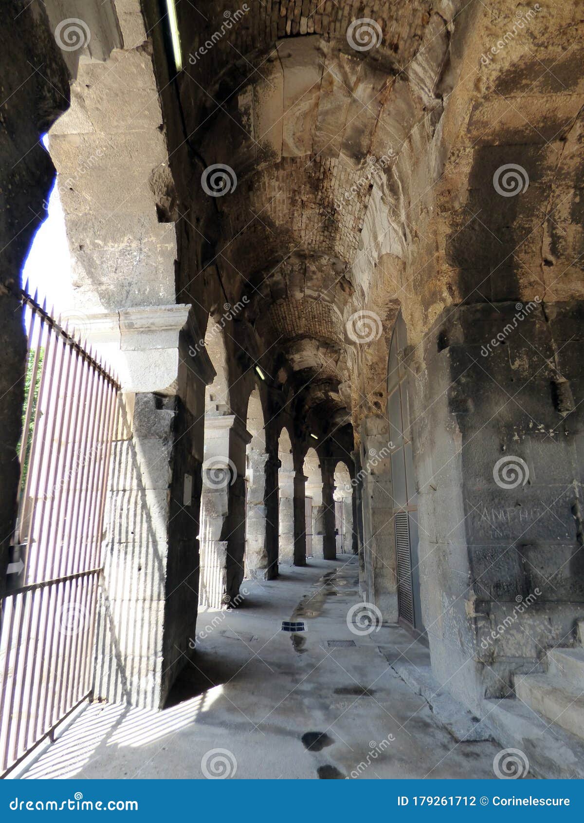france. gard. nimes. the arenas and the circular galleries