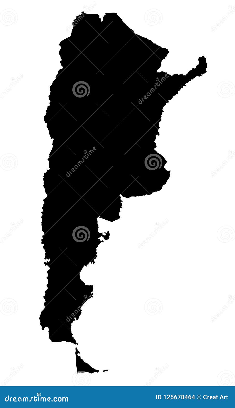argentina map silhouette  