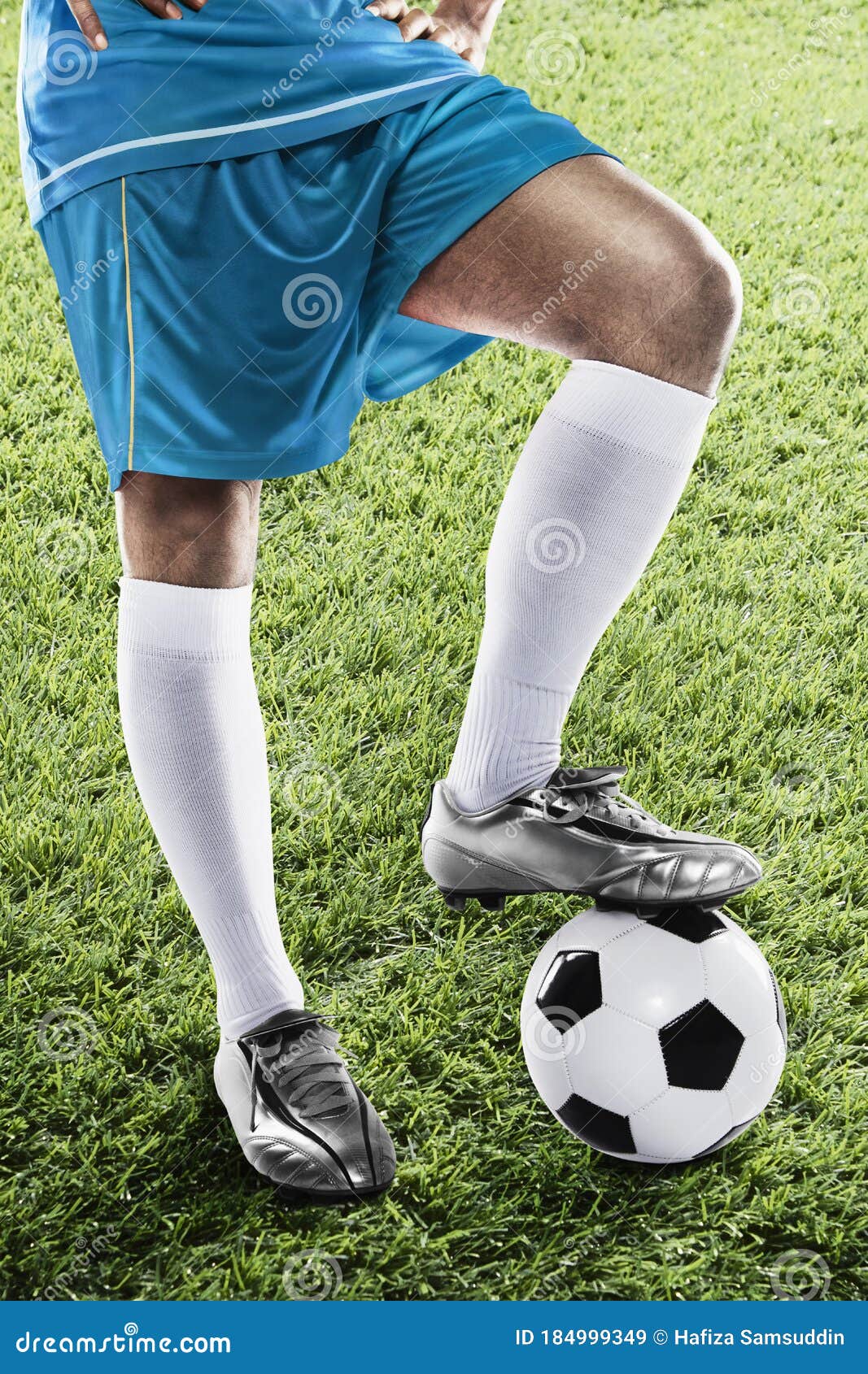 Argentina Soccer Player Ready for Kick Off Stock Image - Image of ...