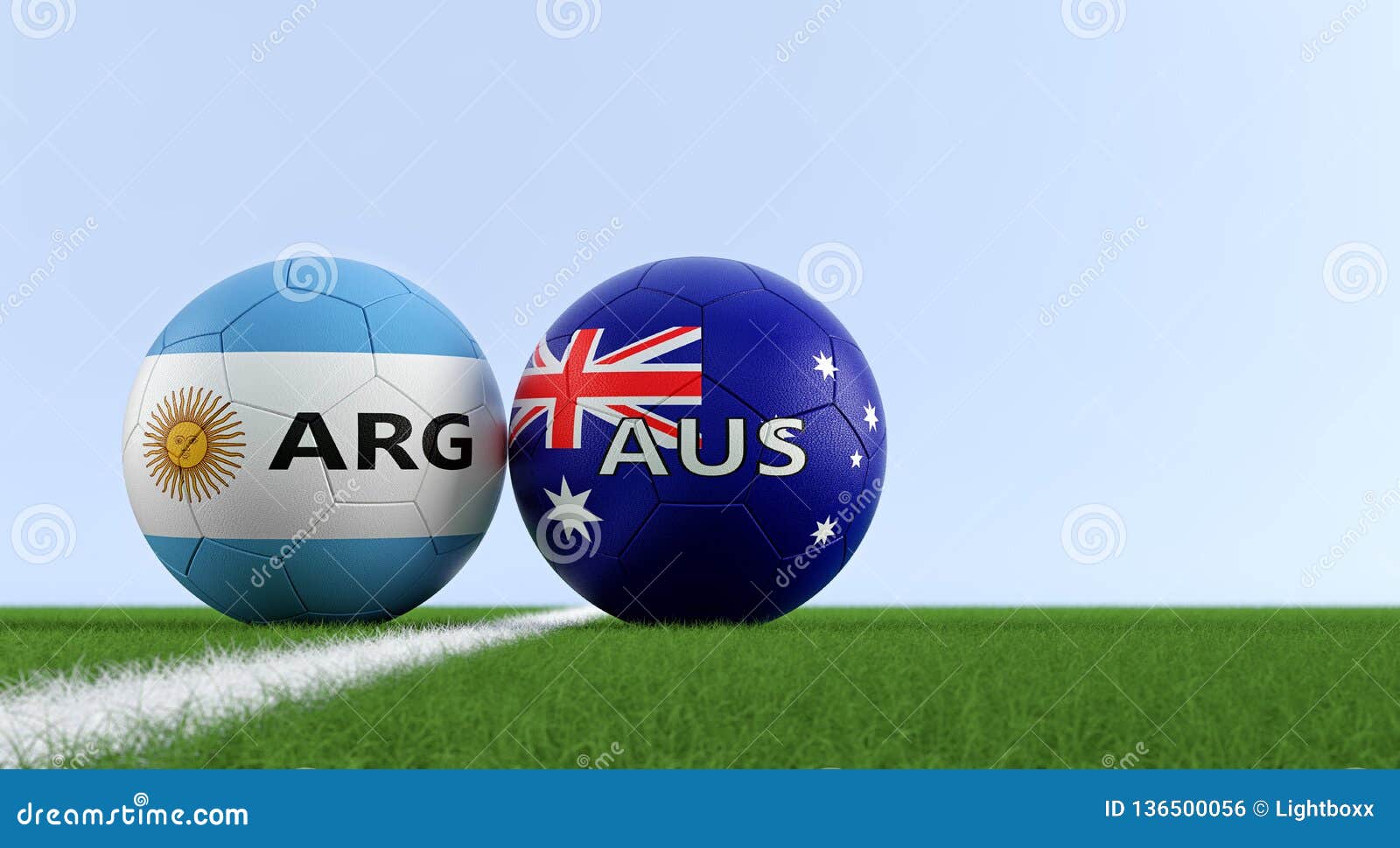 Argentina Vs. Australia Soccer Match - Soccer Balls in Argentina and