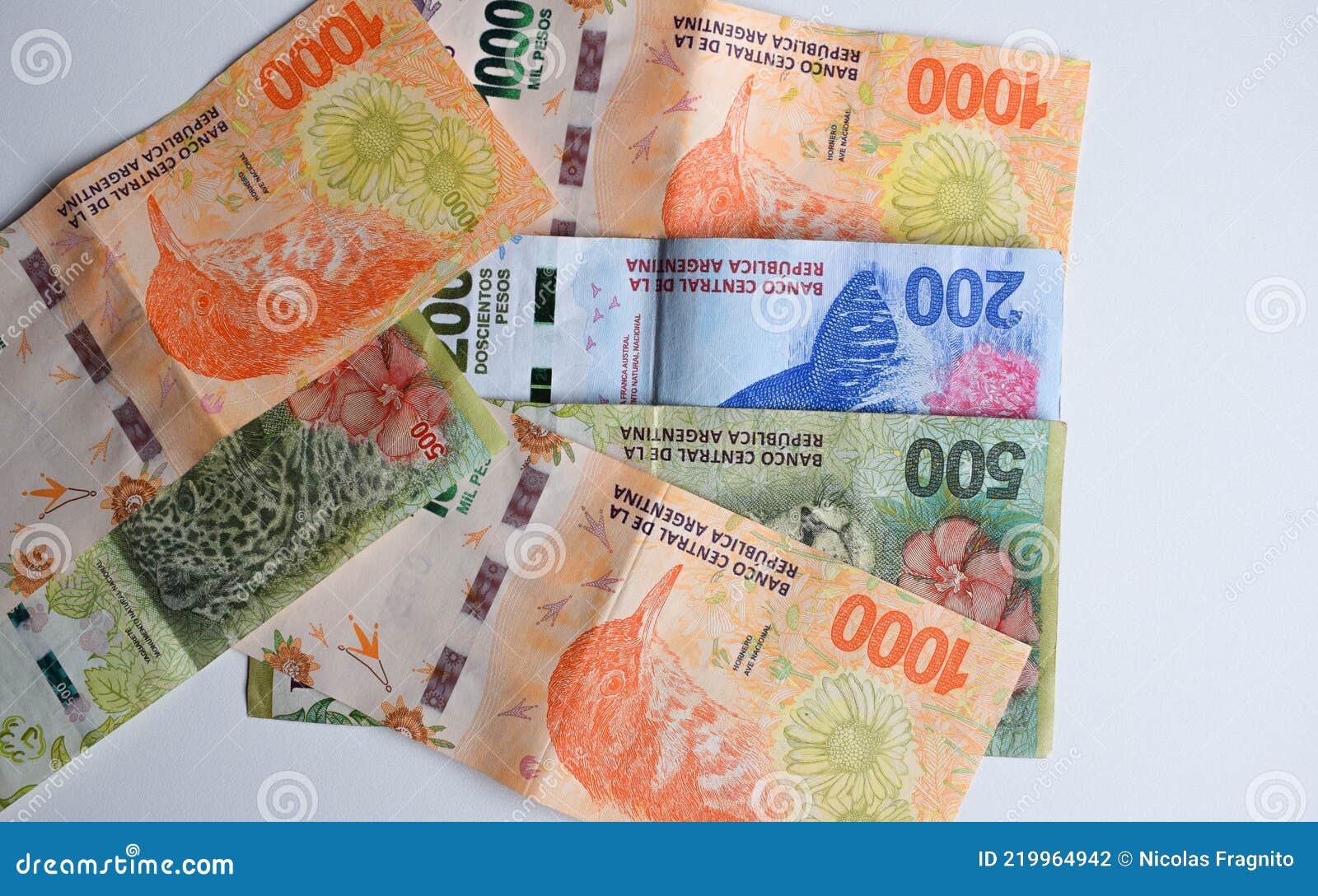 argentine currency peso bills. economic and financial 