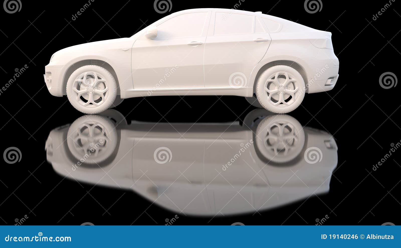 Argile De Blanc De Véhicule Illustration Stock - Illustration du
