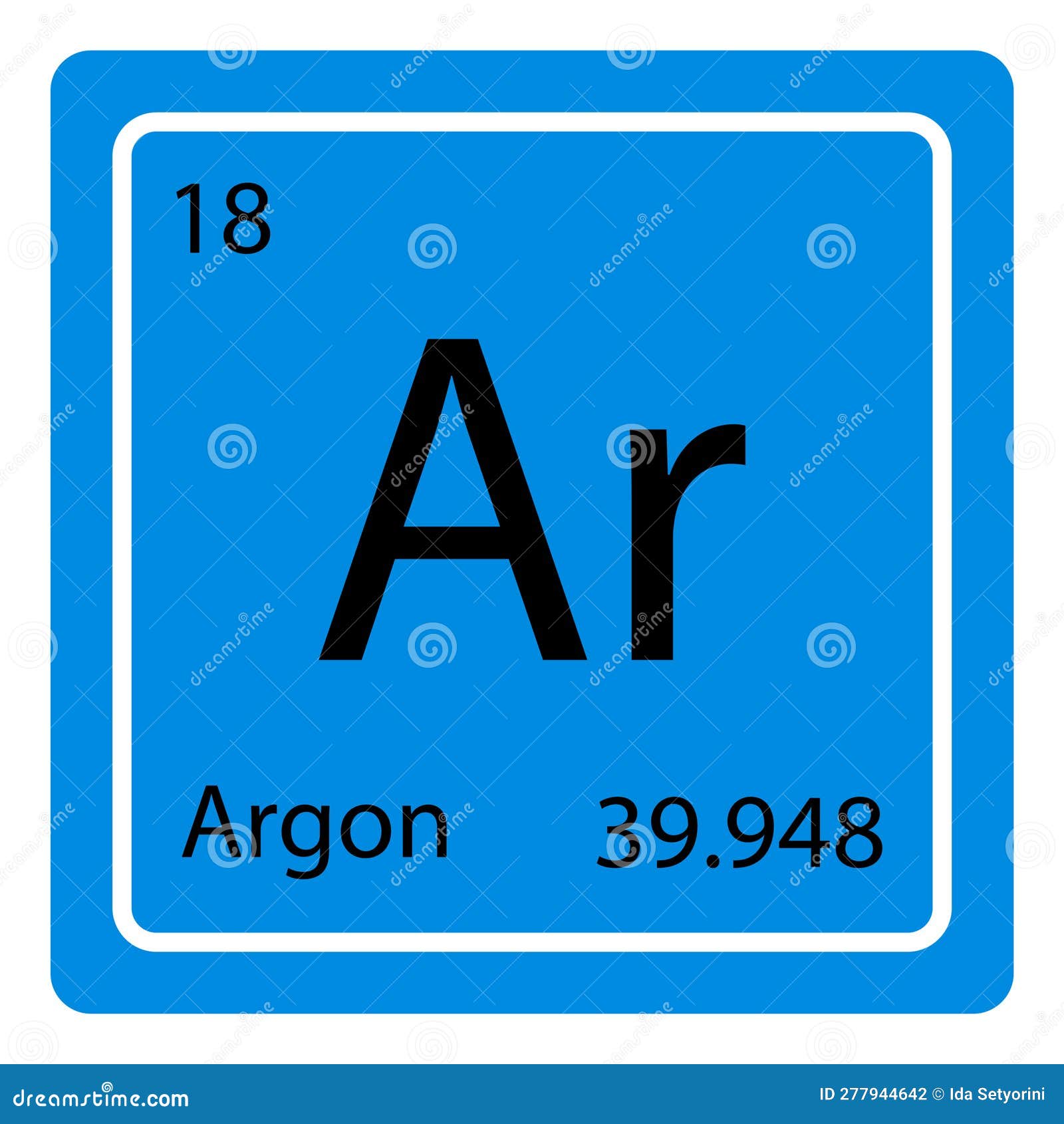 Argon Element Symbol - Periodic Table | Poster