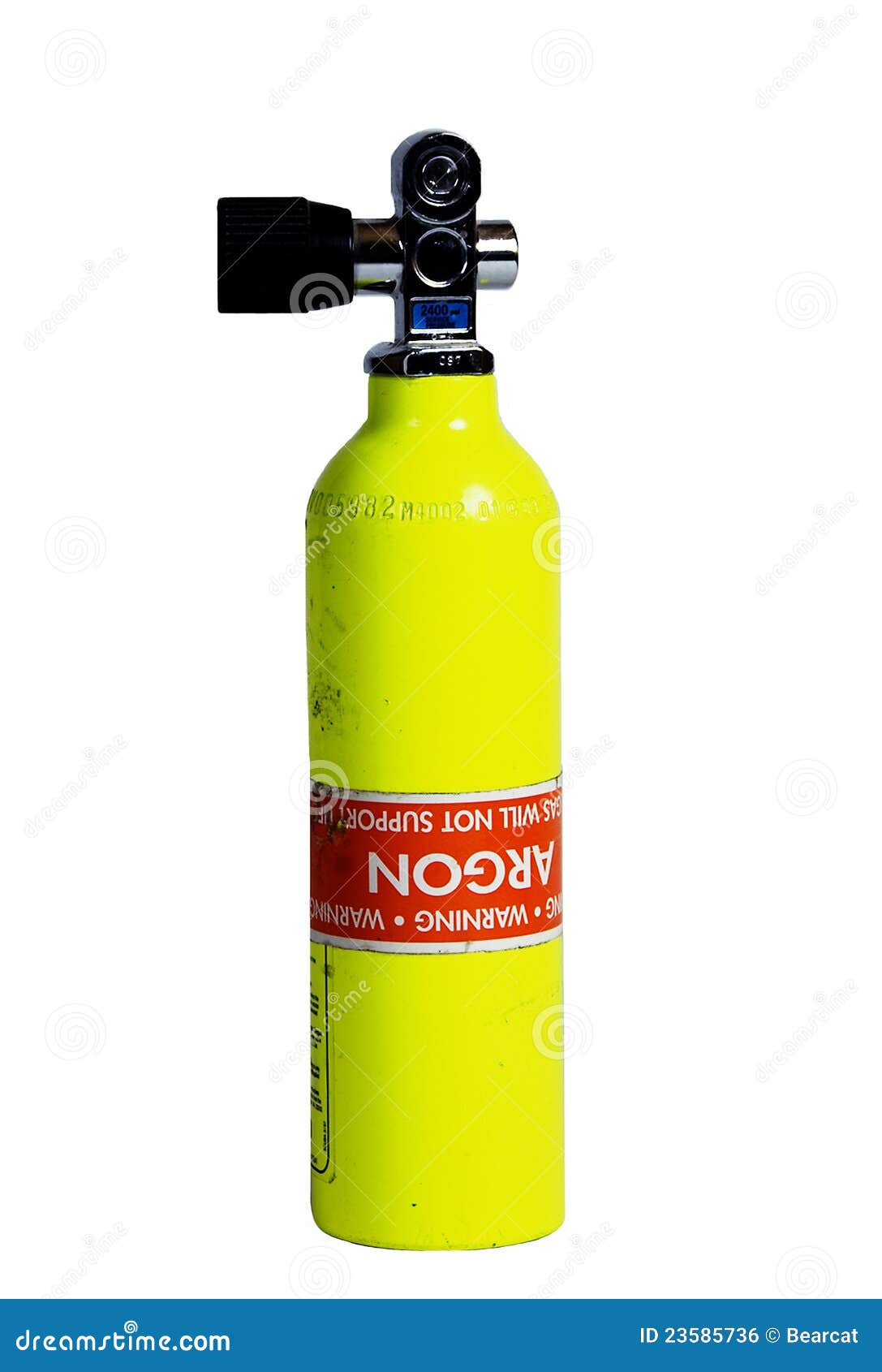 Argon gas cylinder stock photo. Image of bottle, underwater 23585736