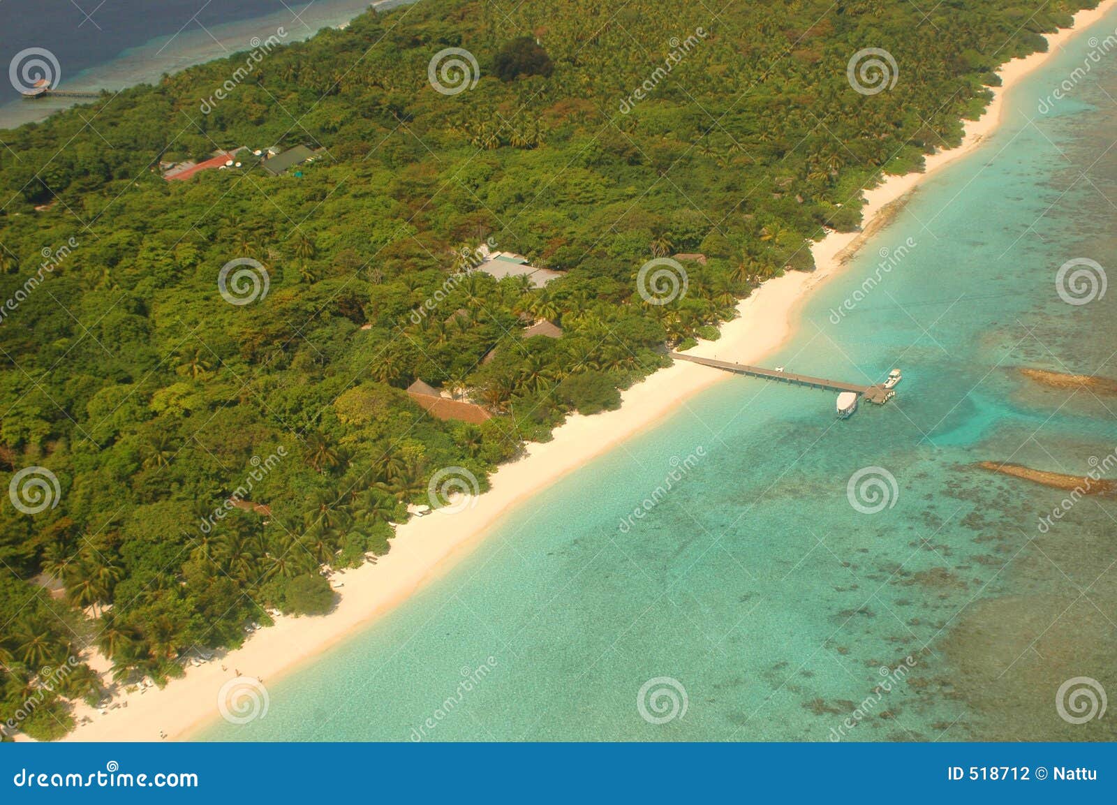 arial view of an island