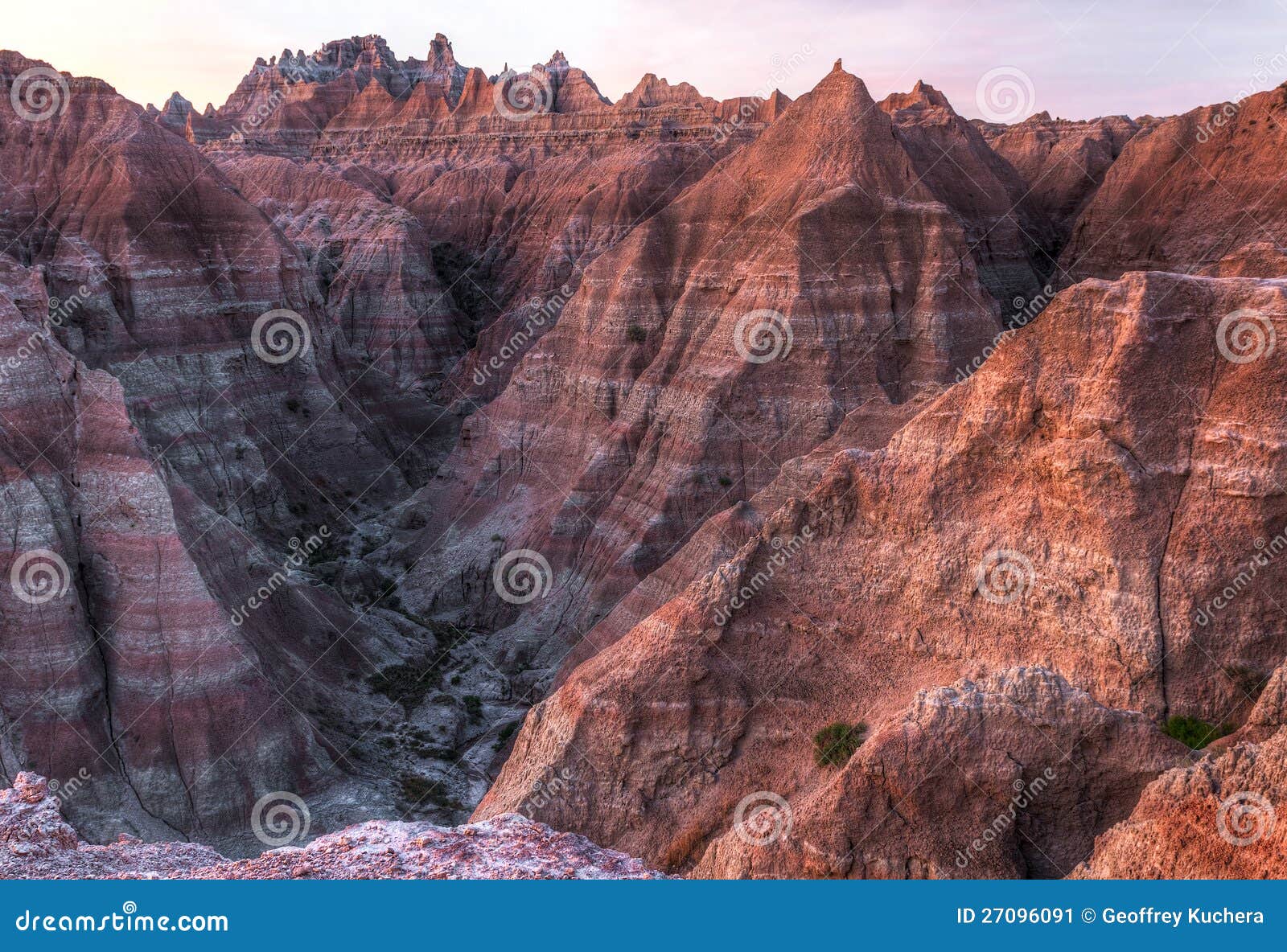 arid peaks of the badlands in south dakota