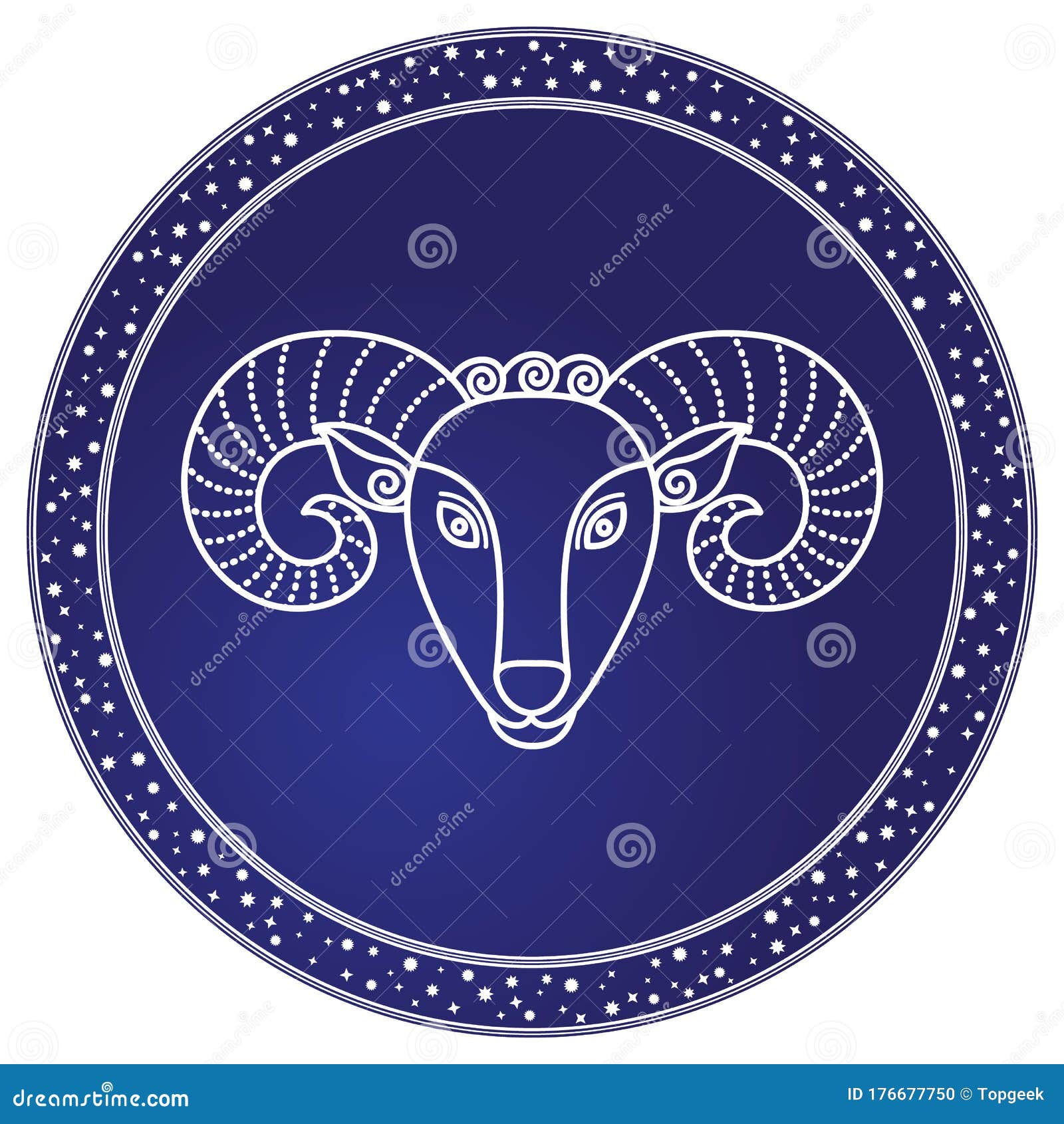 Aries Astrology Element for Horoscope Zodiac Sign Stock Vector