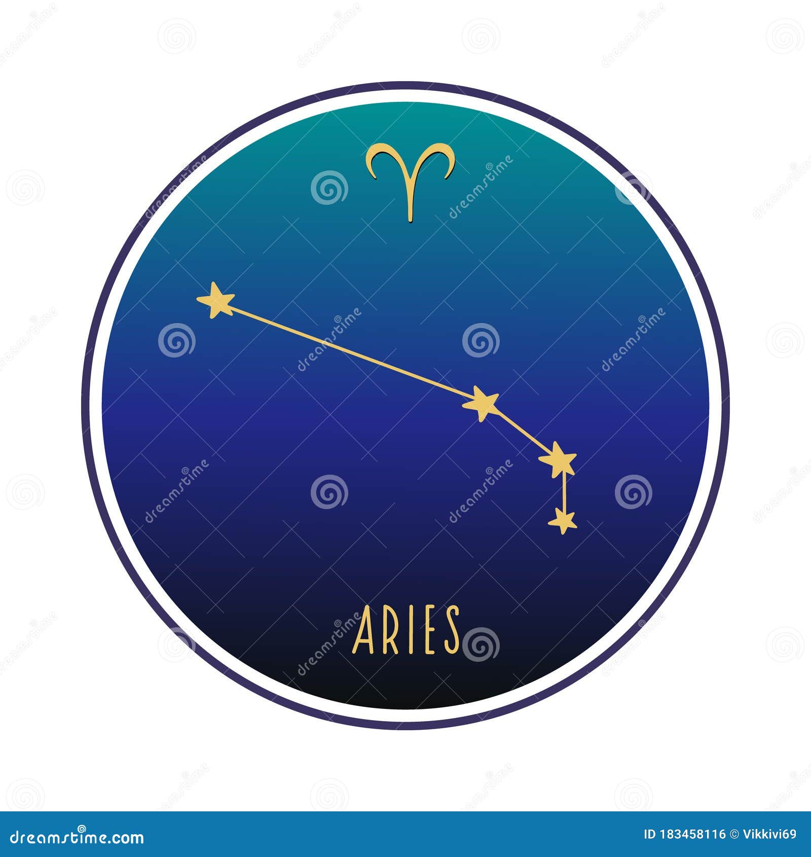 Aries. Aries Constellation. Vector Color Sketch Stock Vector ...