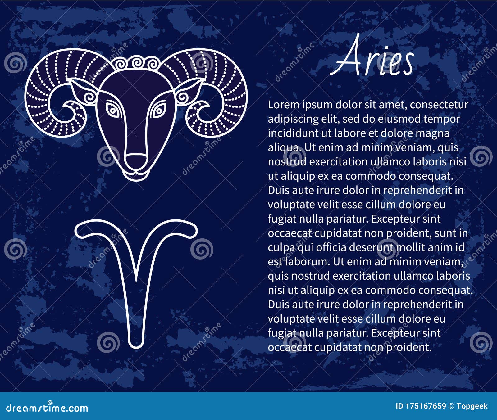 Aries Astrology Element for Horoscope Zodiac Sign Stock Vector