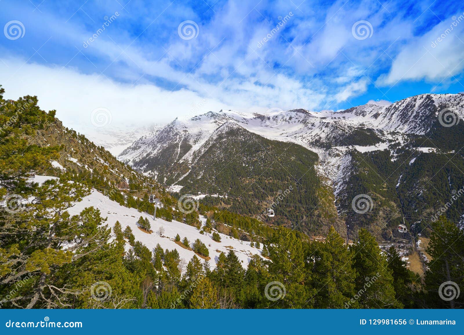 arinsal mountains in andorra pyrenees