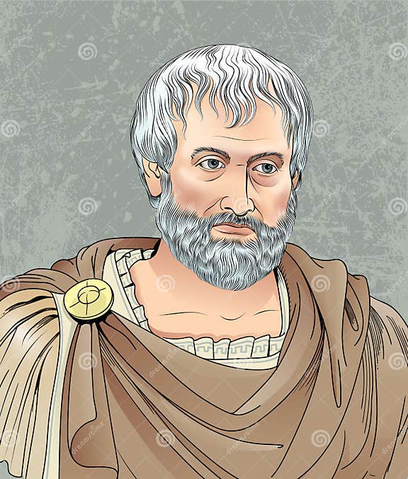 Aristotle Portrait in Cartoon Style, Vector Stock Vector - Illustration ...