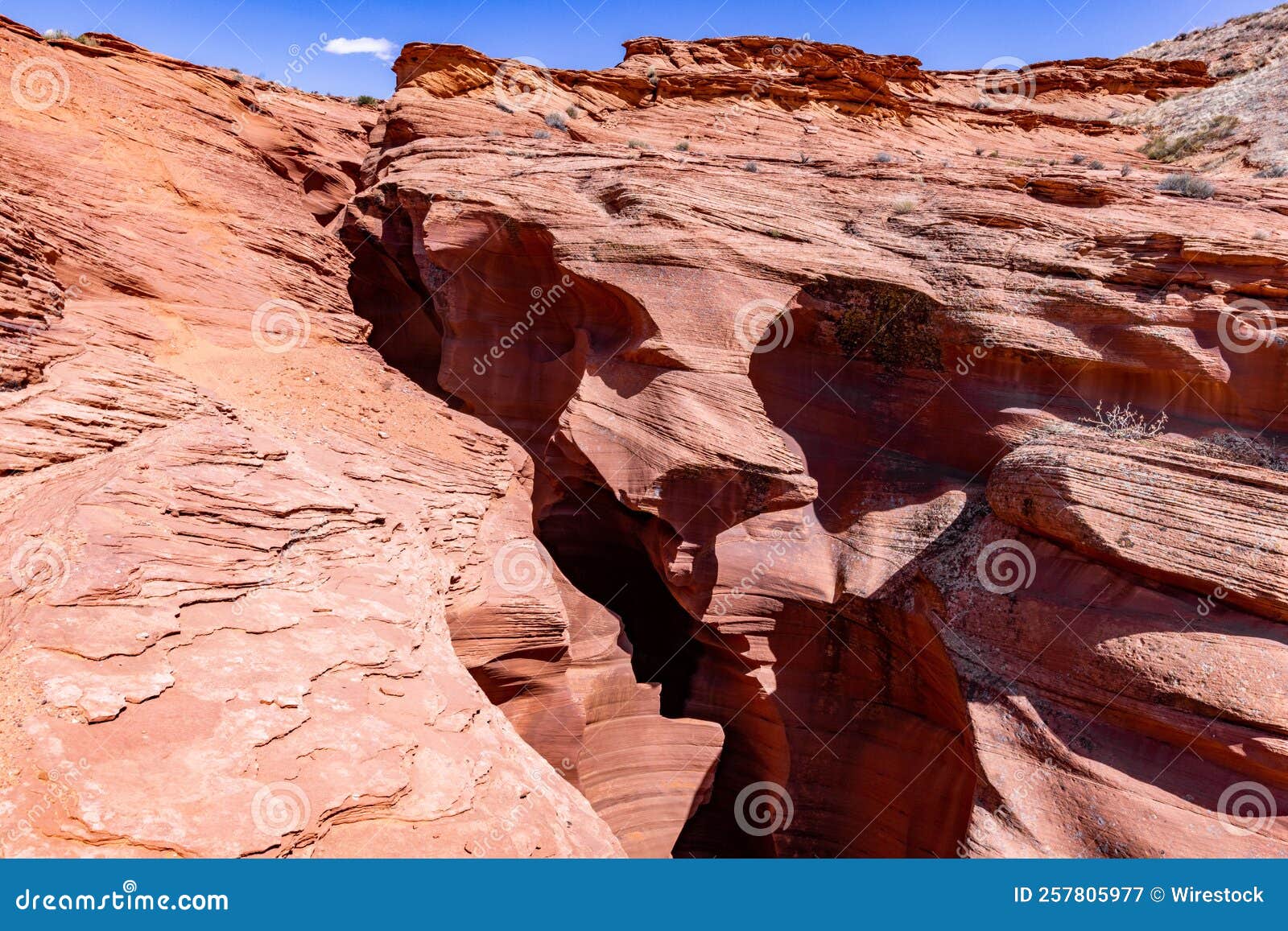 Arizona Antelope Red Canyon Walls Stock Image Image of abstract