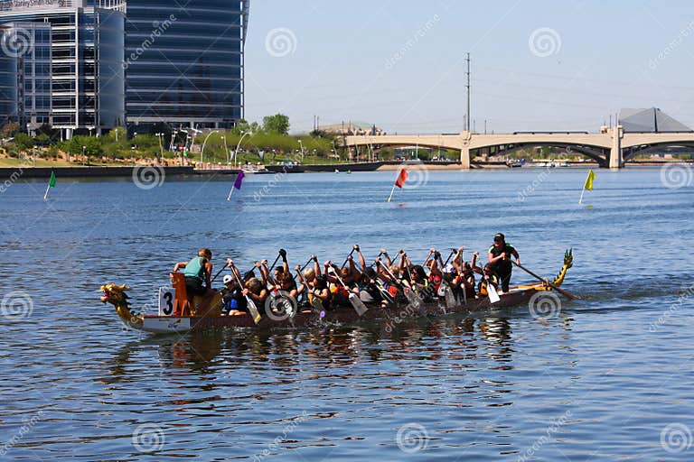 Arizona Dragon Boat Festival at Tempe Town Lake Editorial Photography