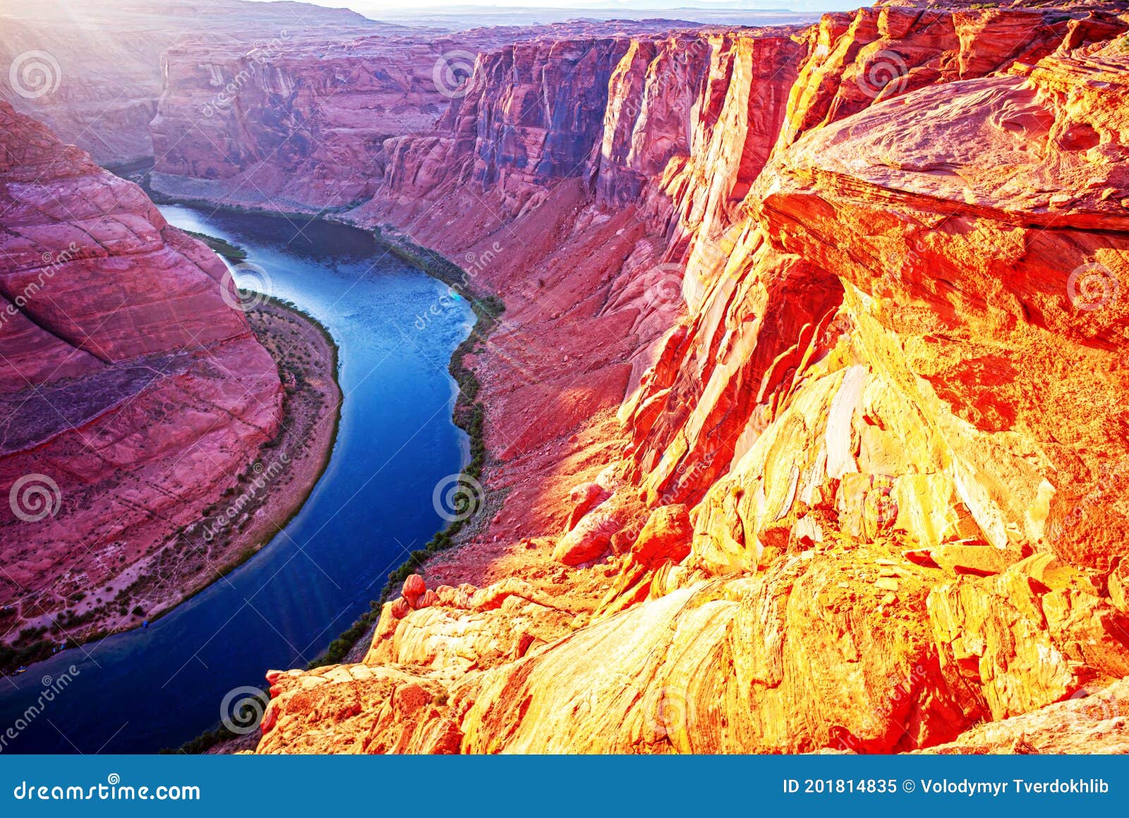 Arizona Horseshoe Bend in the Grand Canyon. Stock Image Image of bend