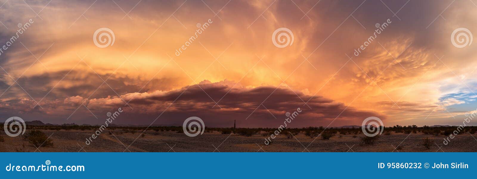 arizona monsoon sunset panorama