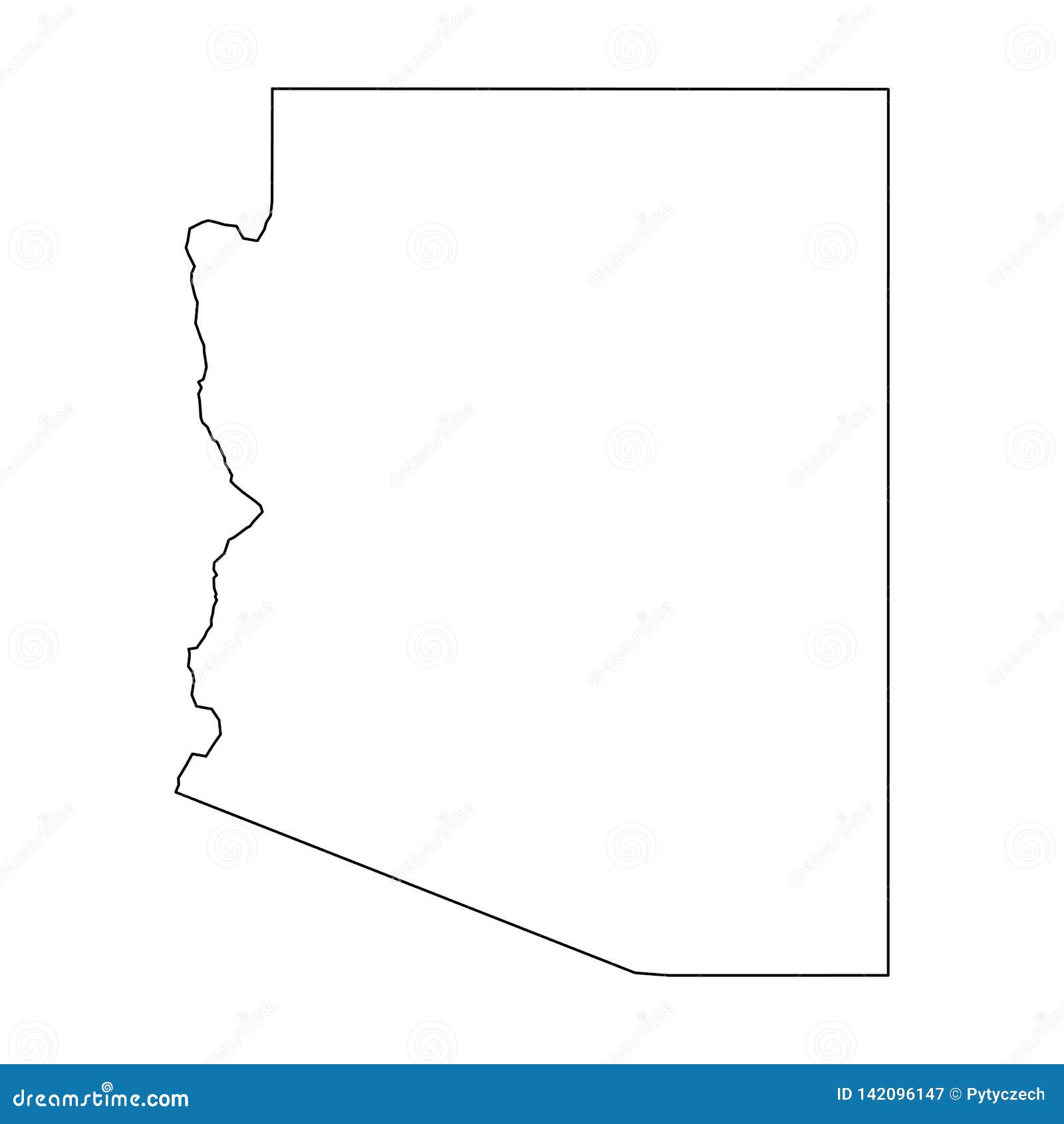 Arizona Map Shape Text Outline Scalable Vector Graphi - vrogue.co