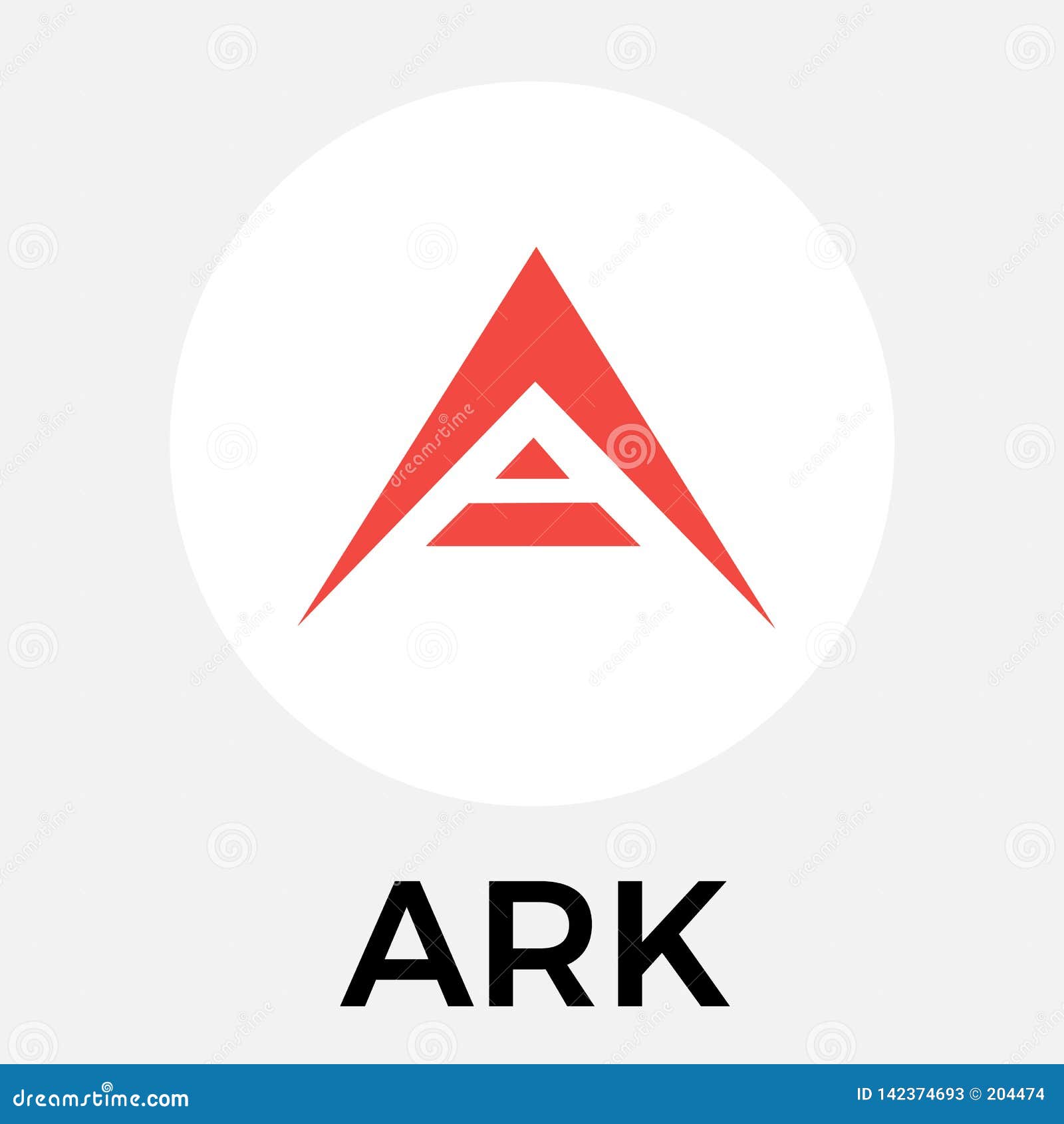 Ark Cryptocurrency Coin Logo - Blockchain Vector Stock ...