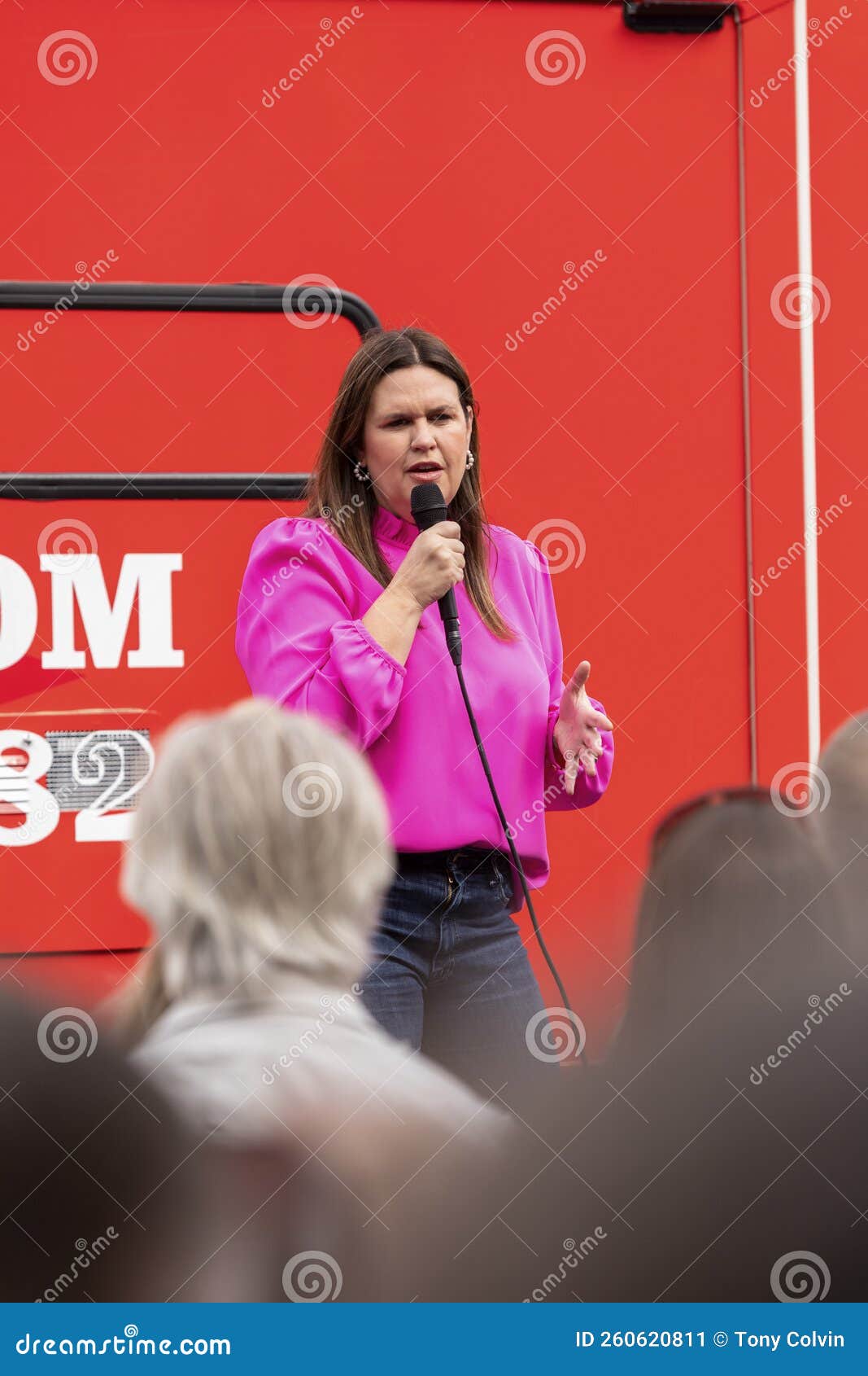 Arkansas Governor Hopeful Sarah Huckabee Sanders R-AR Editorial Photo - Image Of Sanders