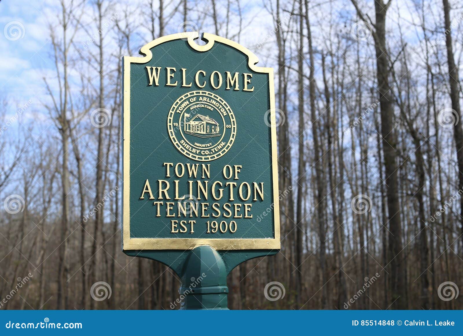 Arlington Tennessee Sign Redactionele Stock Foto Image of
