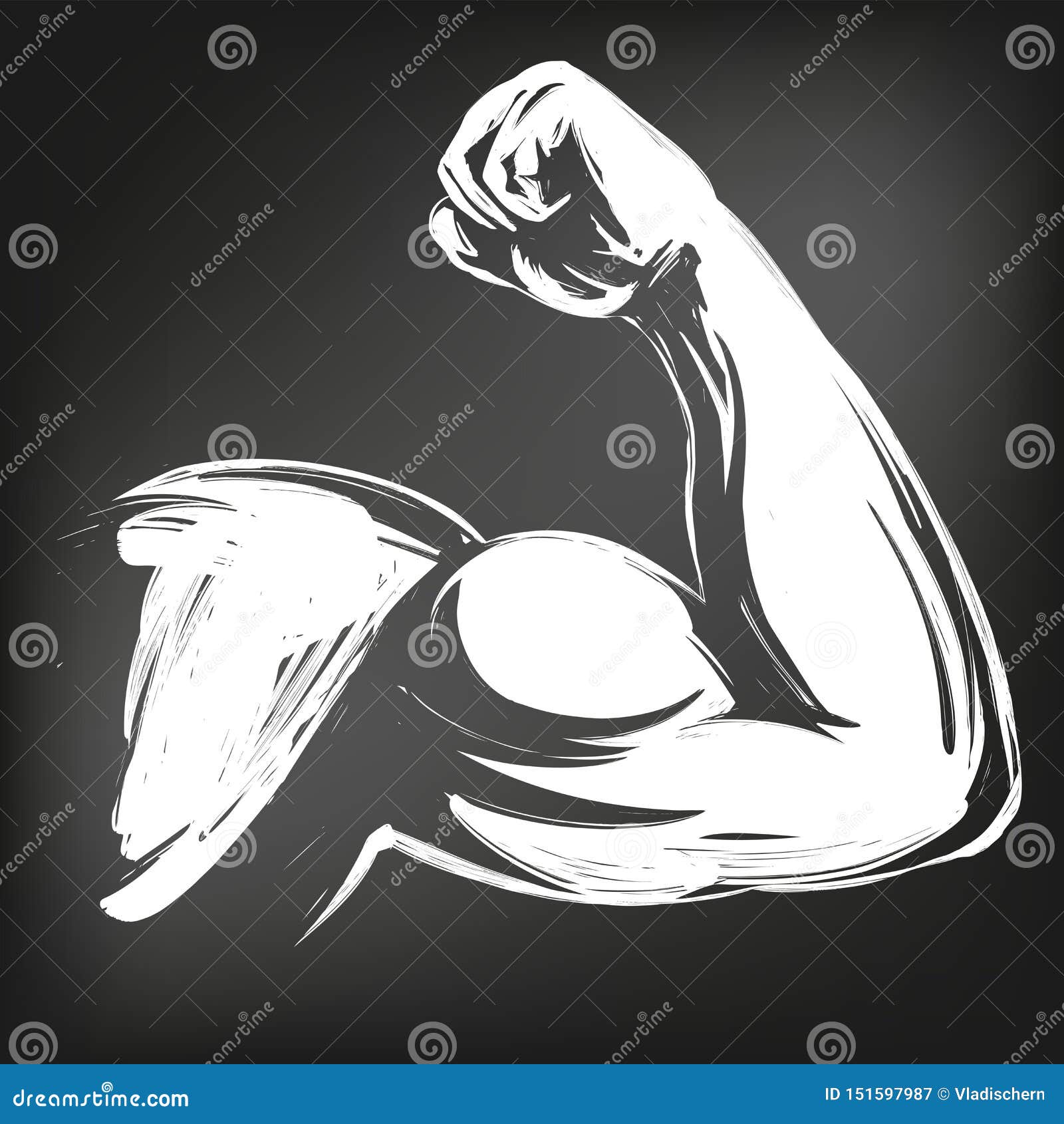 Vector illustration Biceps Hand with muscles Hands of a strong man Flat  design Drawings for children coloring pages Stock Vector  Adobe Stock