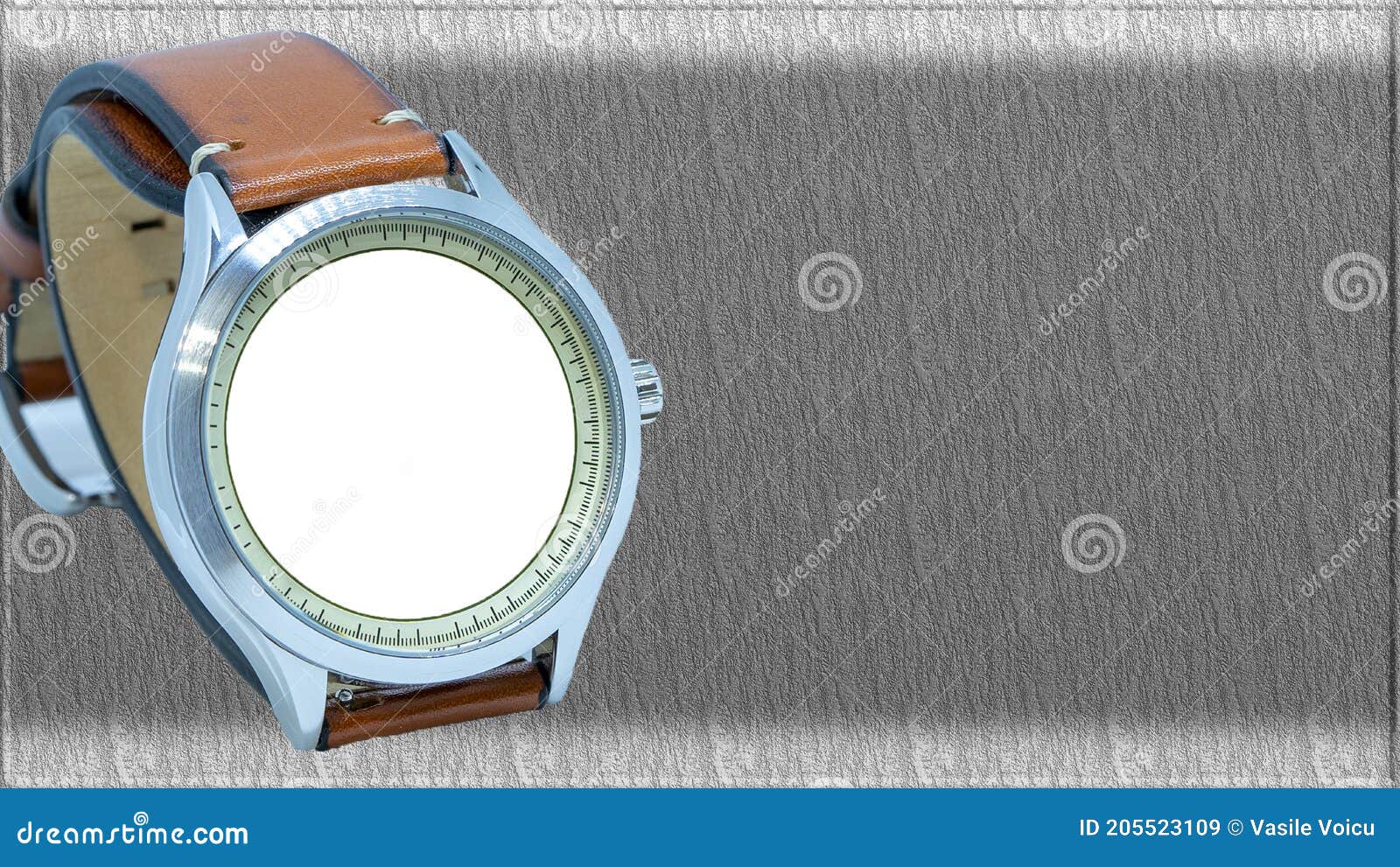 arm clock empty frame with colorfull margins and white cadran