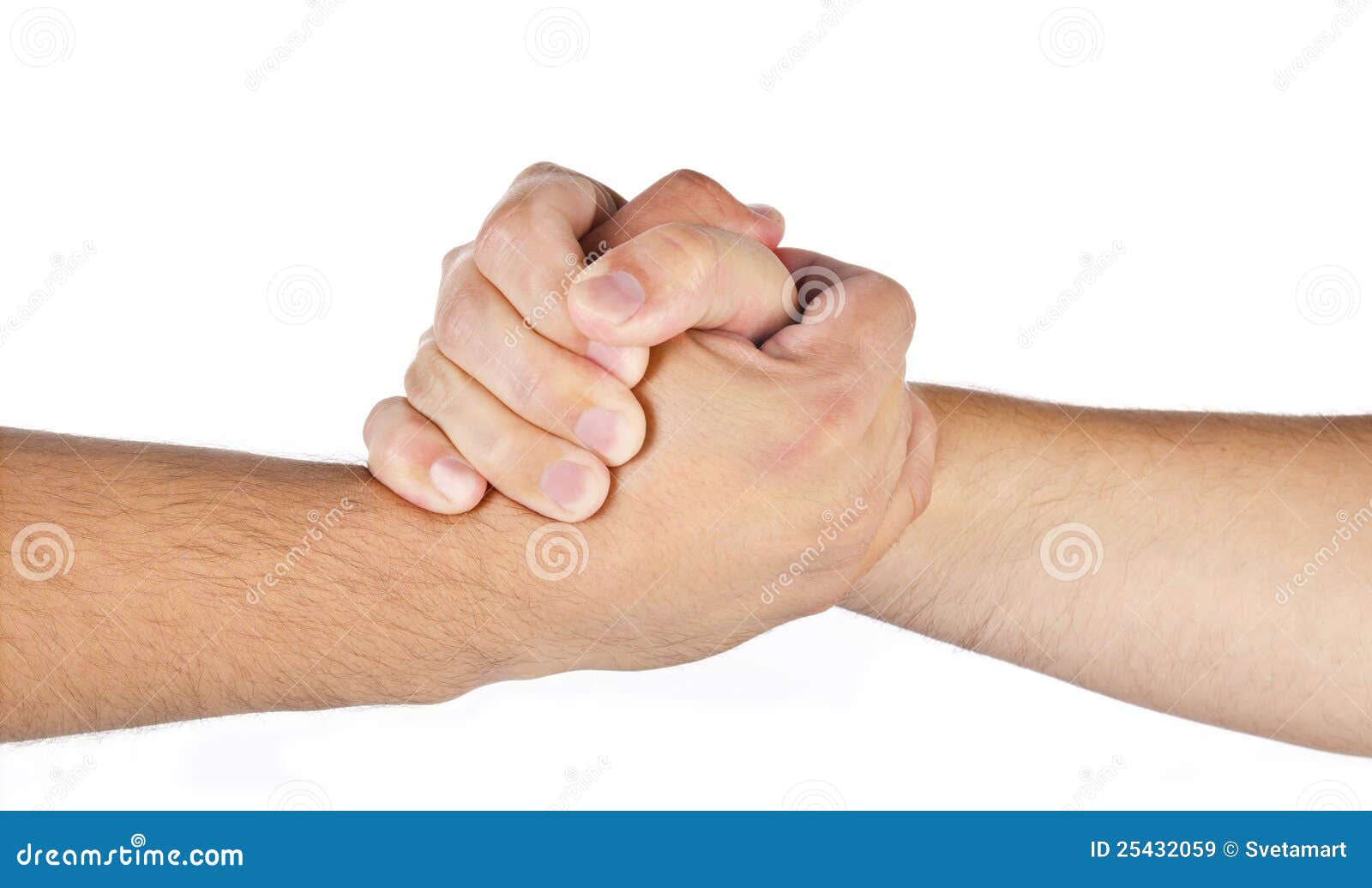Arm Wrestling Hands of Two Men Isolated Stock Image Image of