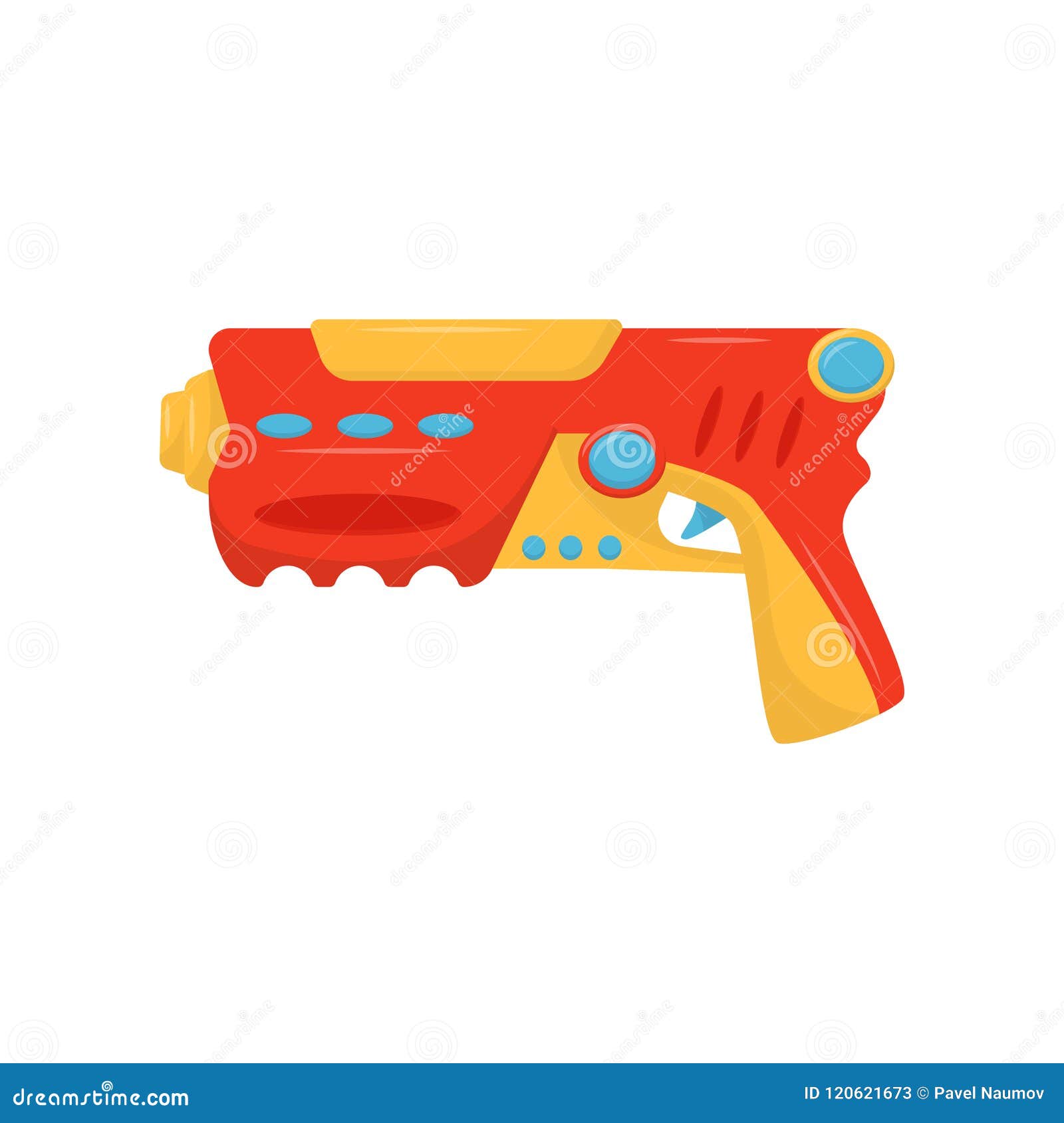 Uma Arma Colorida Da Mão Da Pistola Do Brinquedo Foto de Stock - Imagem de  revestimentos, fundo: 121015934