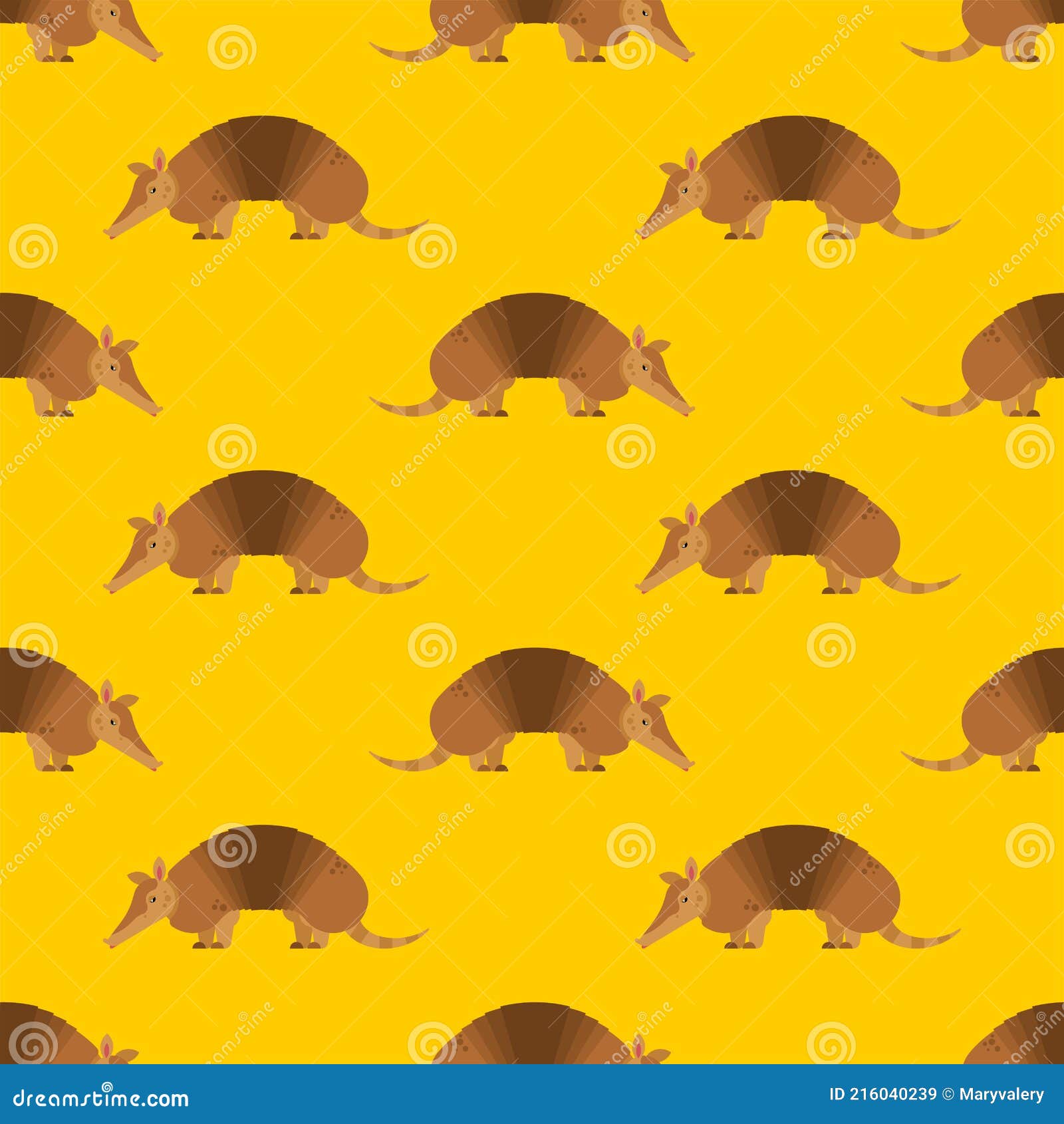 armadillo pattern seamless. animal armor-clad background. baby fabric ornament