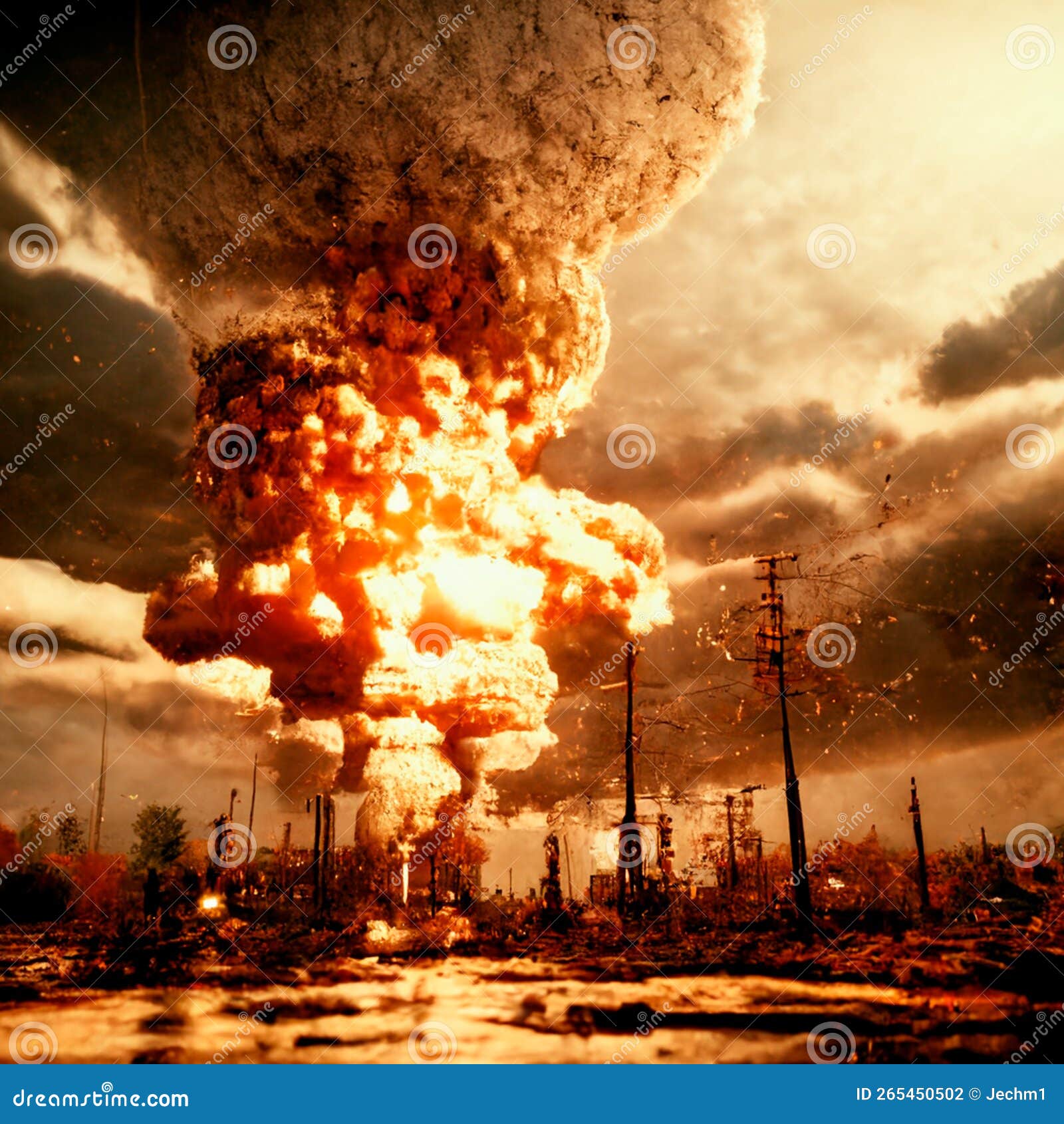 Armageddon End of the World by Nuclear War. Use of Nuclear Bombs, End