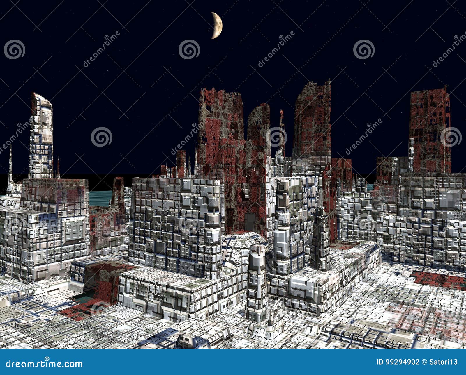 Armageddon in New York 3d Rendering Stock Illustration Illustration