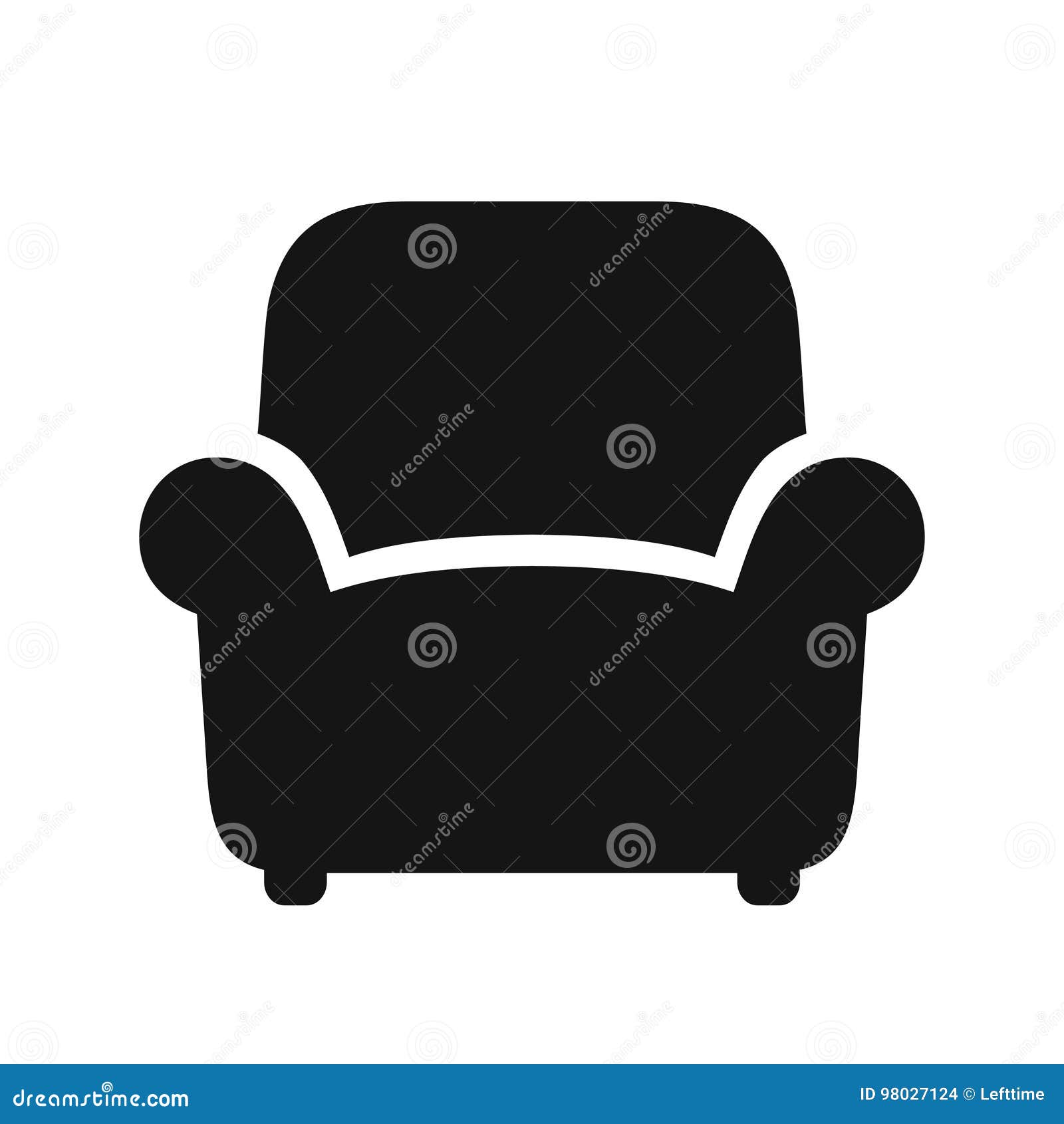 armchair black icon